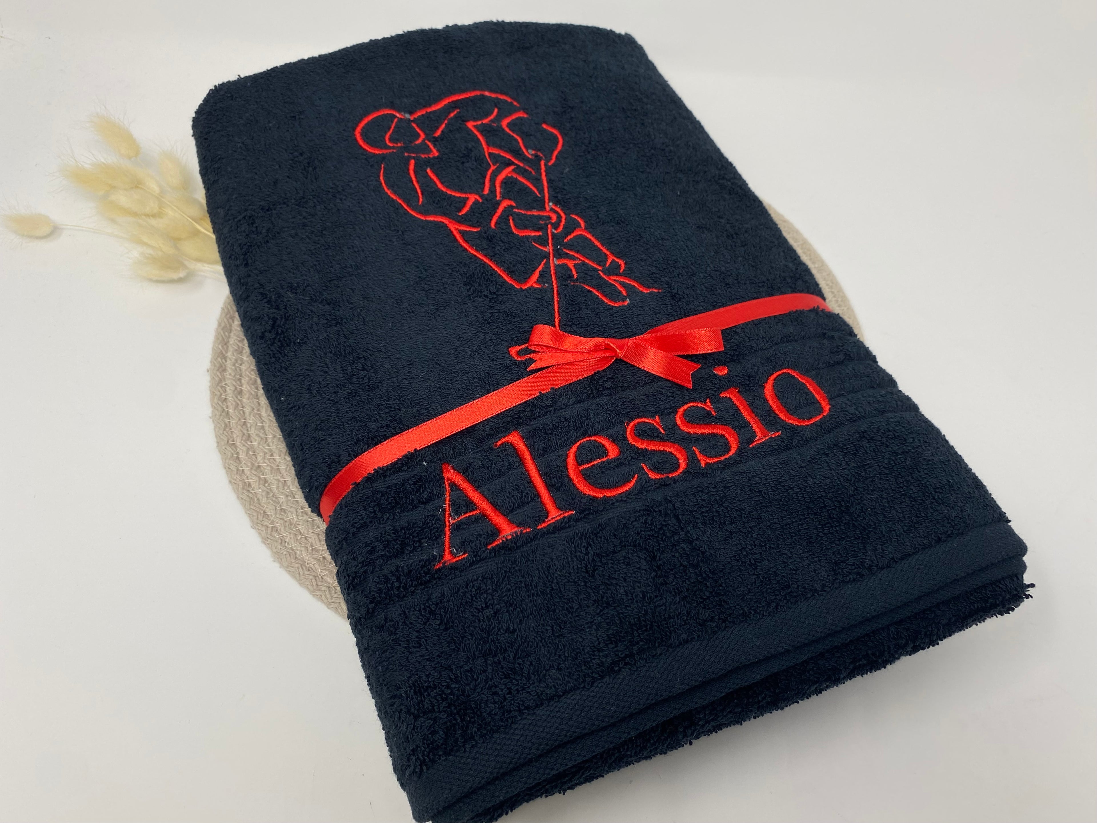 Ice Hockey Handtuch / Duschtuch – personalisiert mit Namen