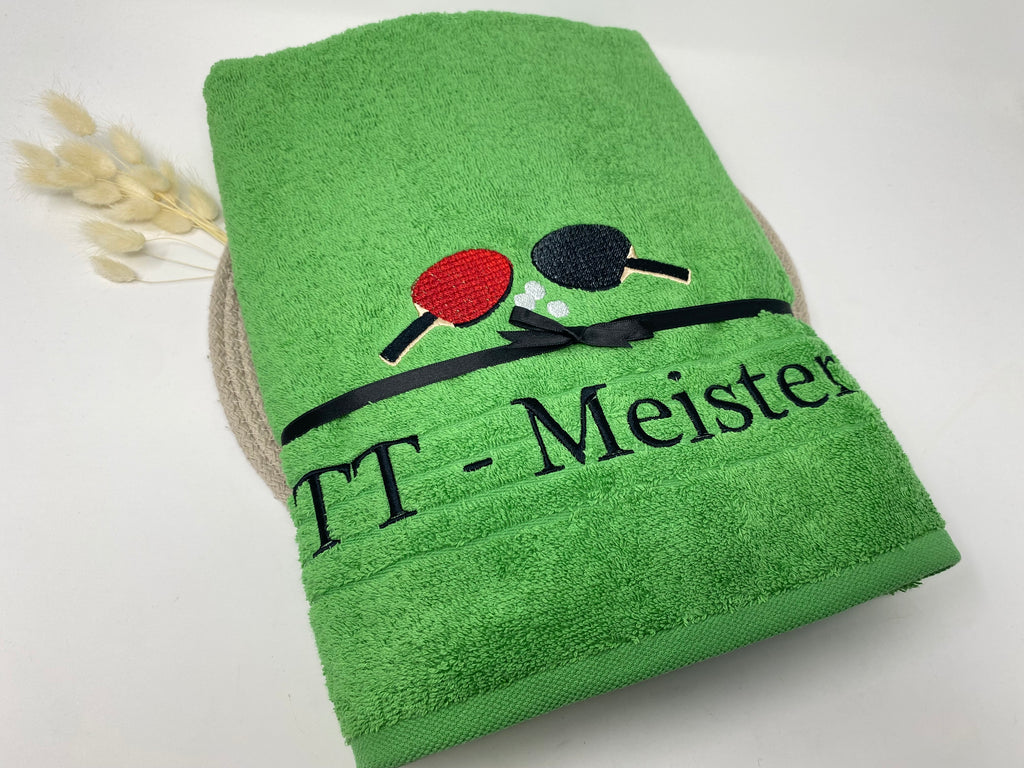 Sport Tischtennis Sport Handtuch Duschtuch bestickt & personalisierbar Super Qualität