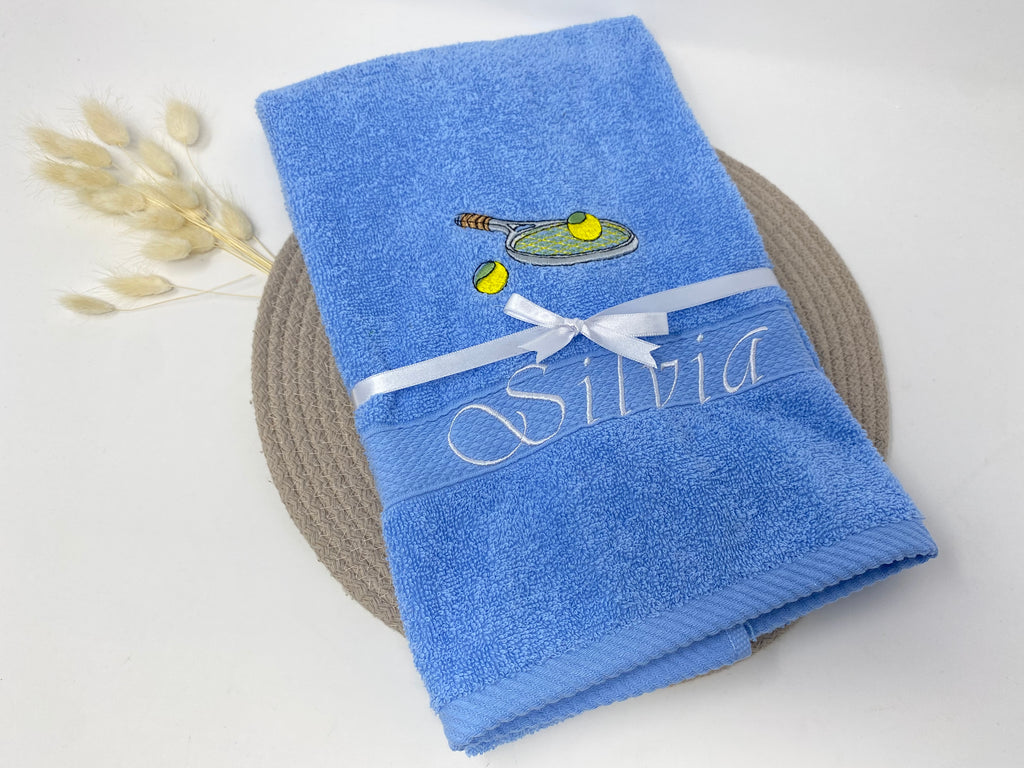 Tennis 07 Fitness Handtuch Duschtuch Stickerei & Personalisierung Super Qualität