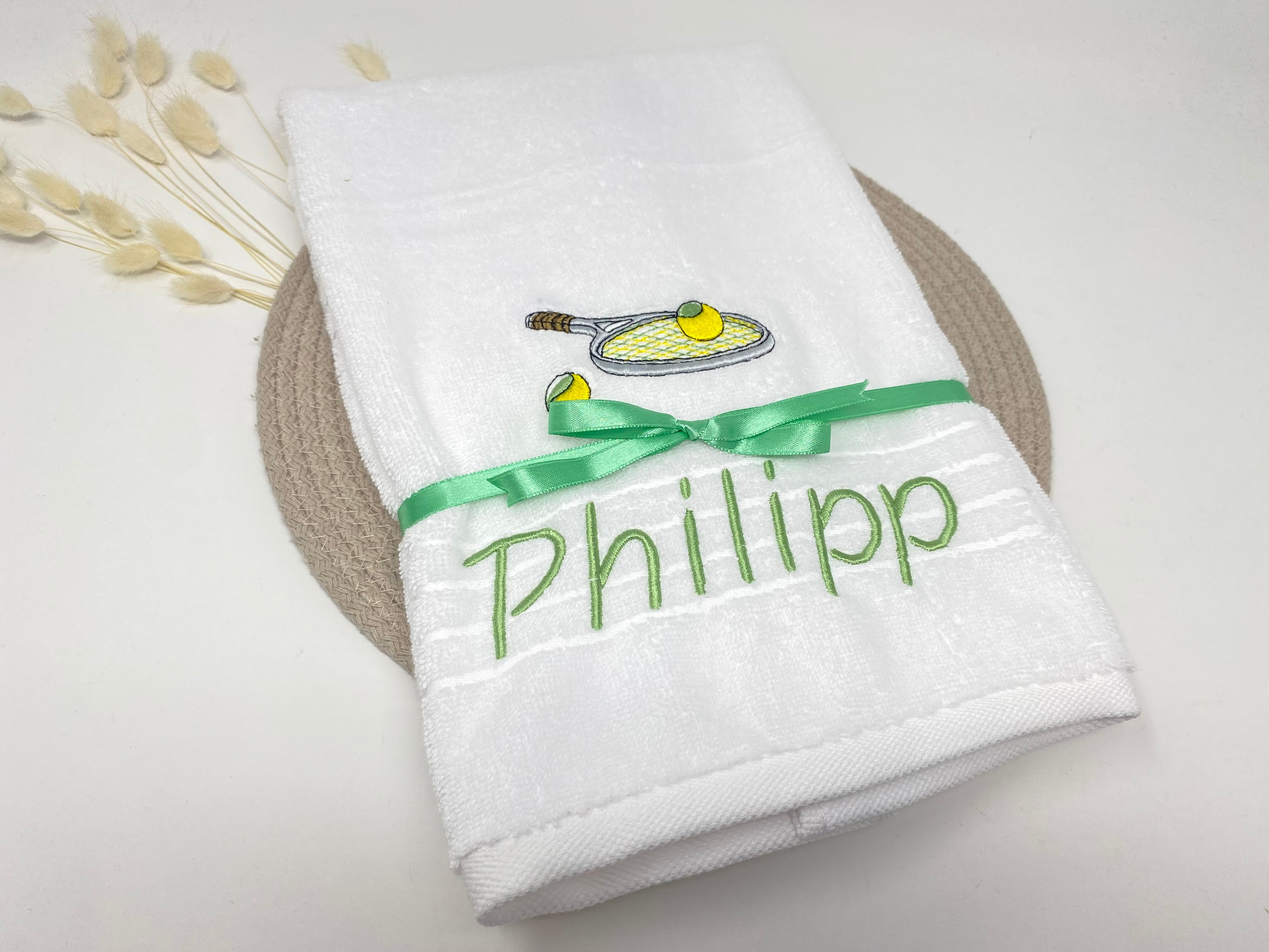 Tennis 07 Fitness Handtuch Duschtuch Stickerei & Personalisierung Super Qualität