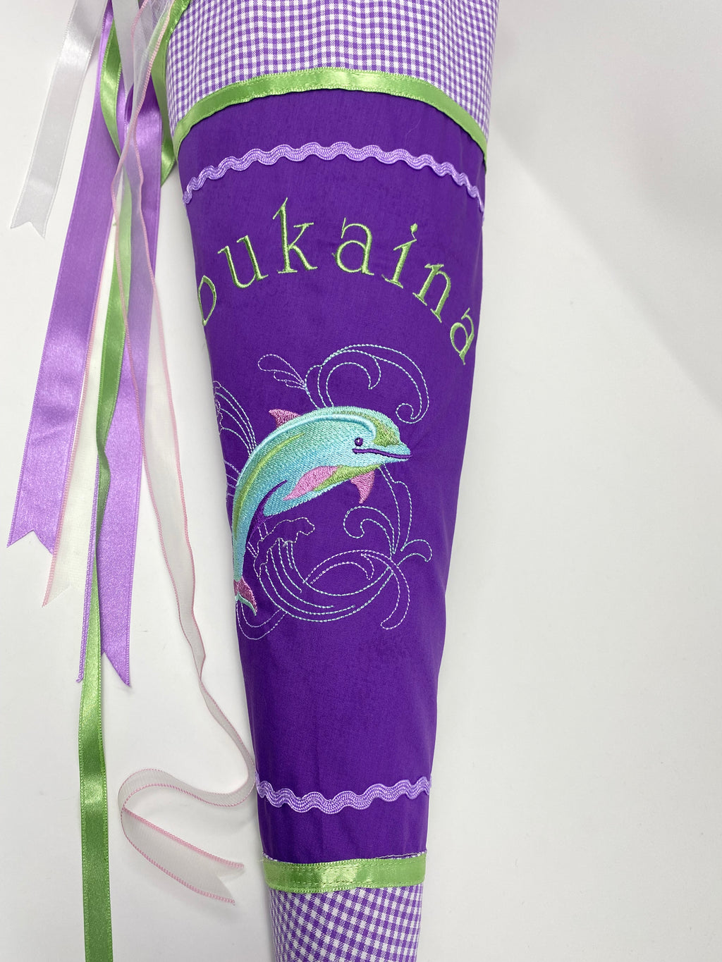 Delfin Schultüte Einschulung Stickerei Namen Schulstart Bestickung