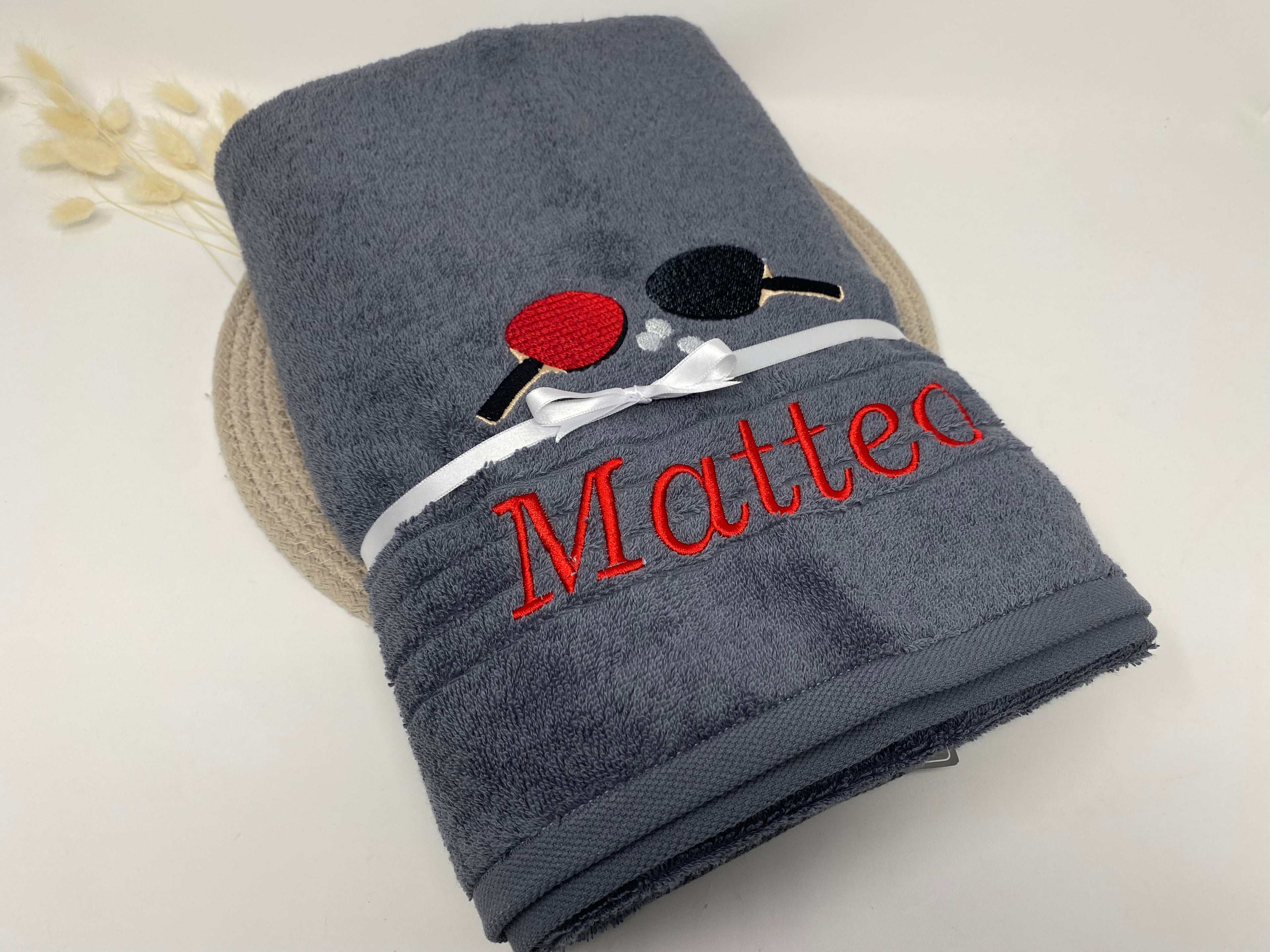Sport Tischtennis Sport Handtuch Duschtuch bestickt & personalisierbar Super Qualität
