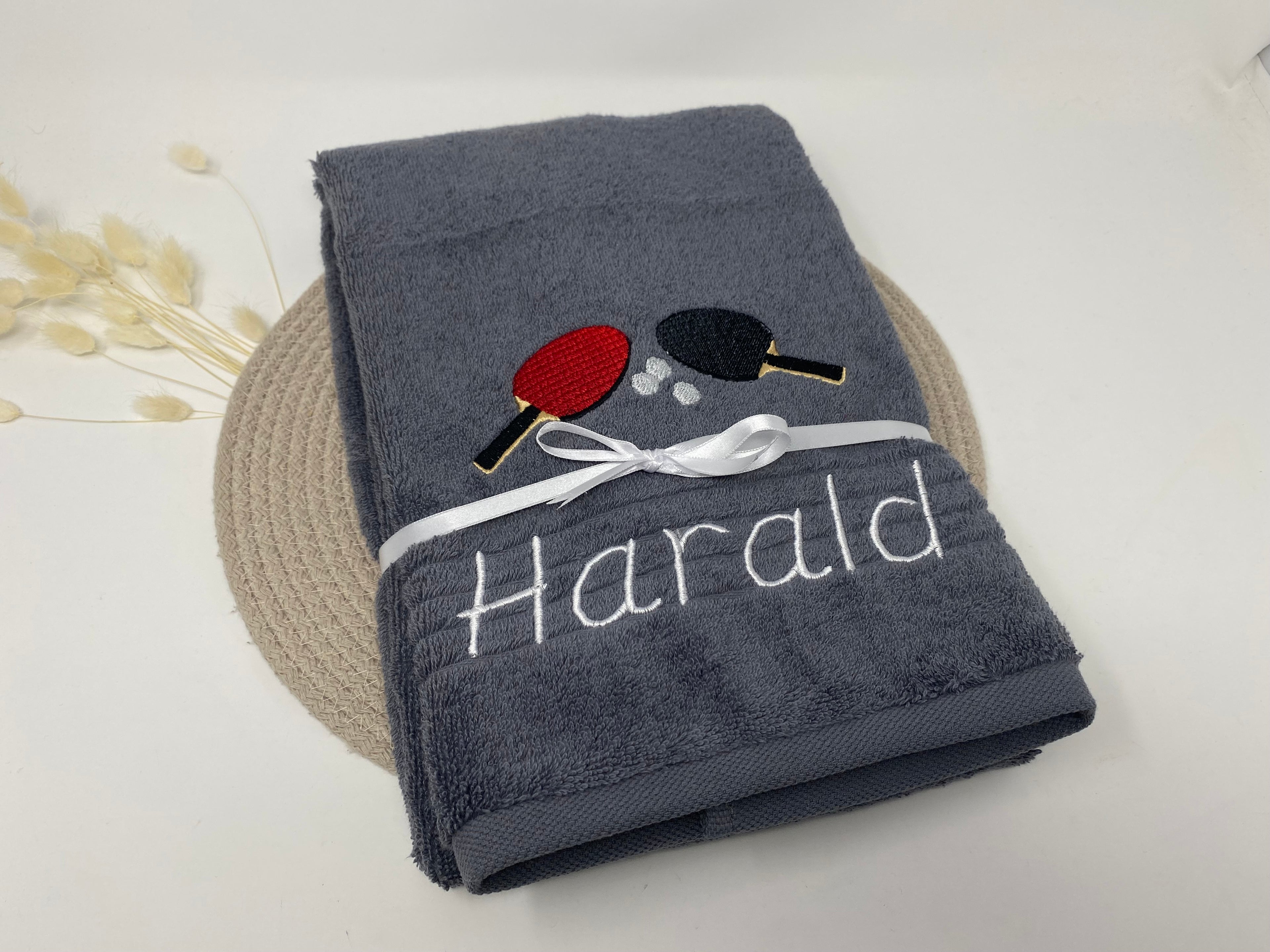 Sport Tischtennis Sport Handtuch Duschtuch bestickt & personalisierbar Super Qualität