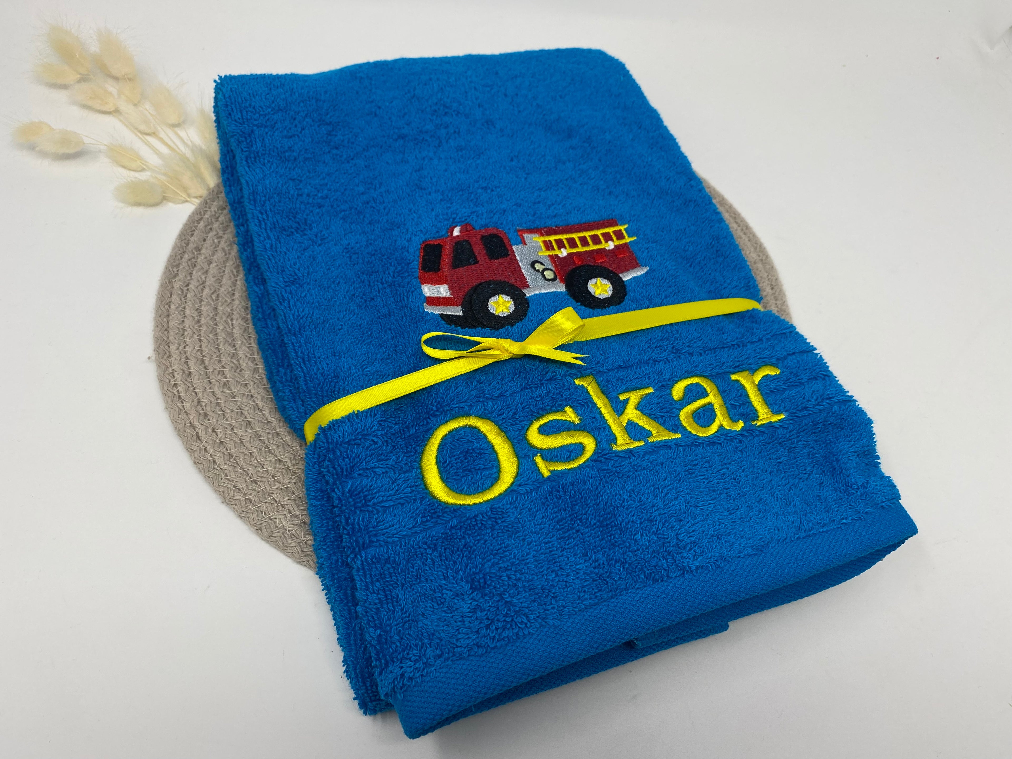 Fahrzeug 02 Feuerwehr Handtuch Duschtuch Stickerei & Personalisierung Super Qualität