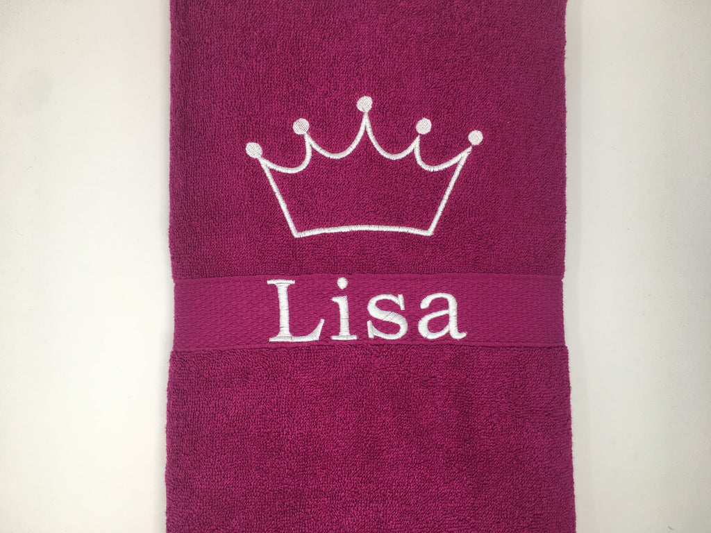 Prinz 06 Krone Handtuch Duschtuch bestickt & personalisierbar Super Qualität