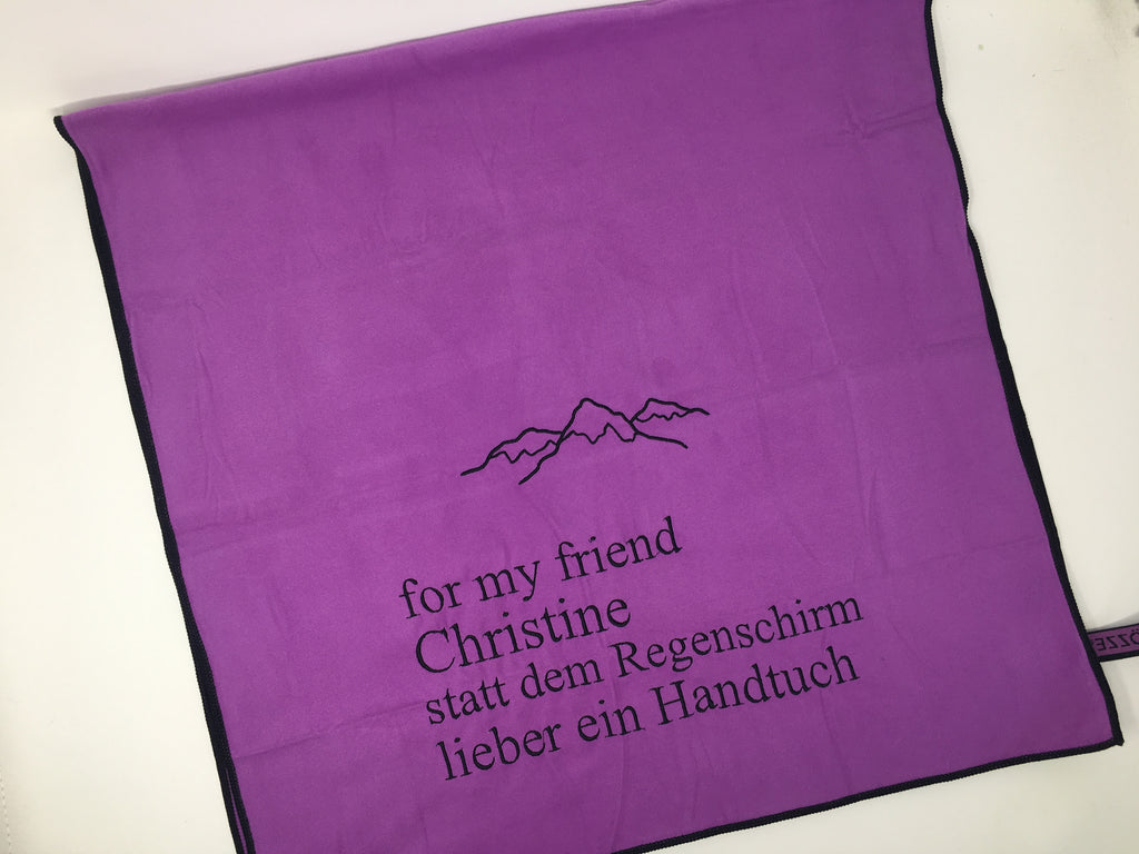 Sporttuch Microfaser Berge Sport Handtuch Duschtuch bestickt & personalisierbar Super Qualität