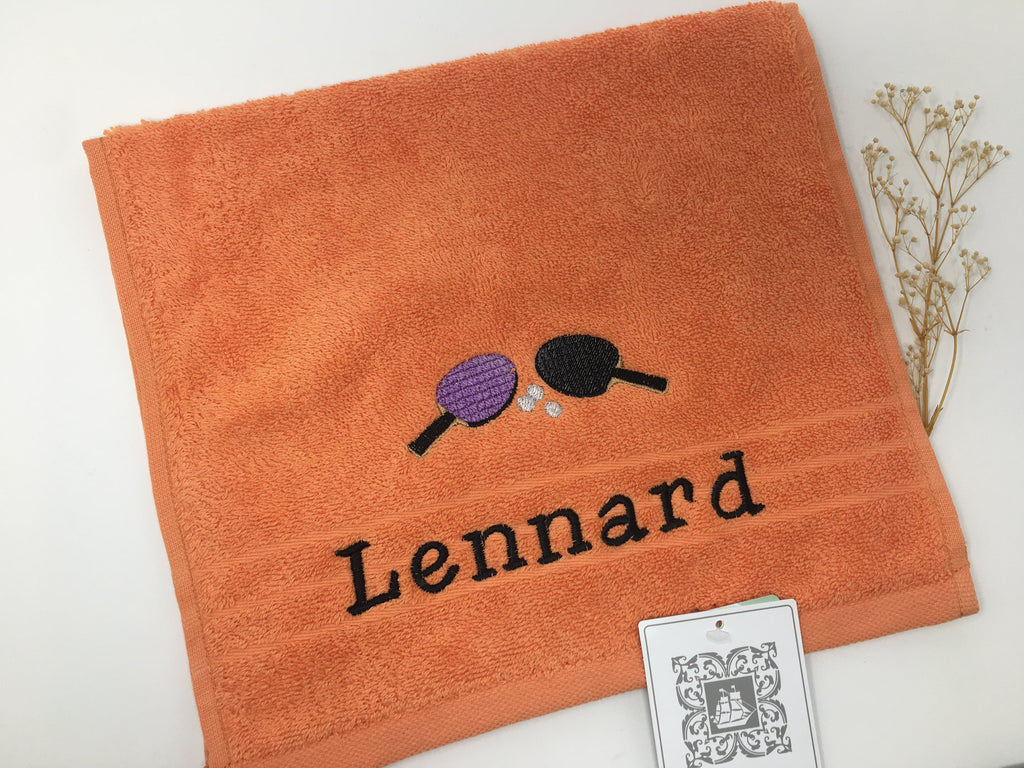 Sport Tischtennis Sport Handtuch Duschtuch bestickt & personalisierbar Super Qualität