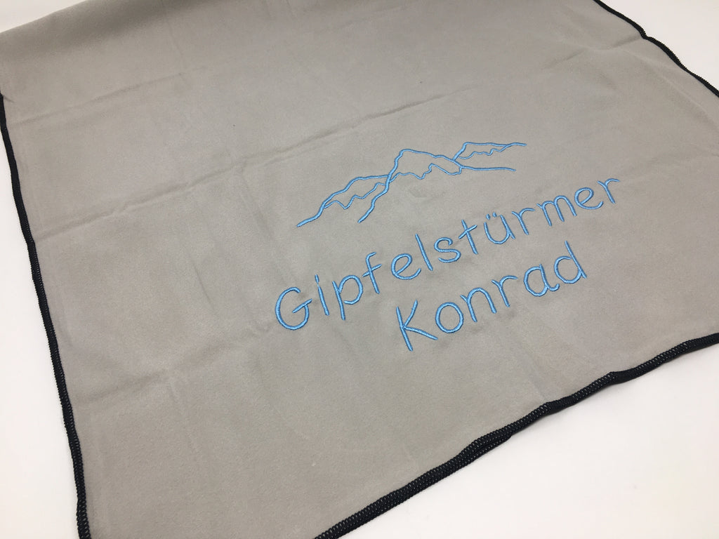 Sporttuch Microfaser Berge Sport Handtuch Duschtuch bestickt & personalisierbar Super Qualität