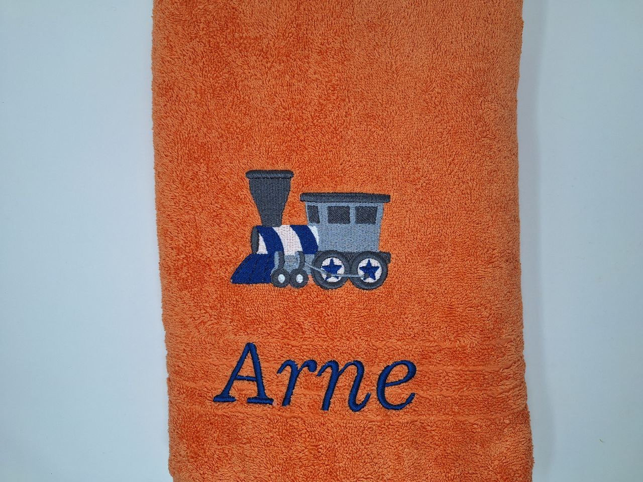 Fahrzeug 06 Zug Eisenbahn Handtuch Duschtuch bestickt & personalisierbar Super Qualität