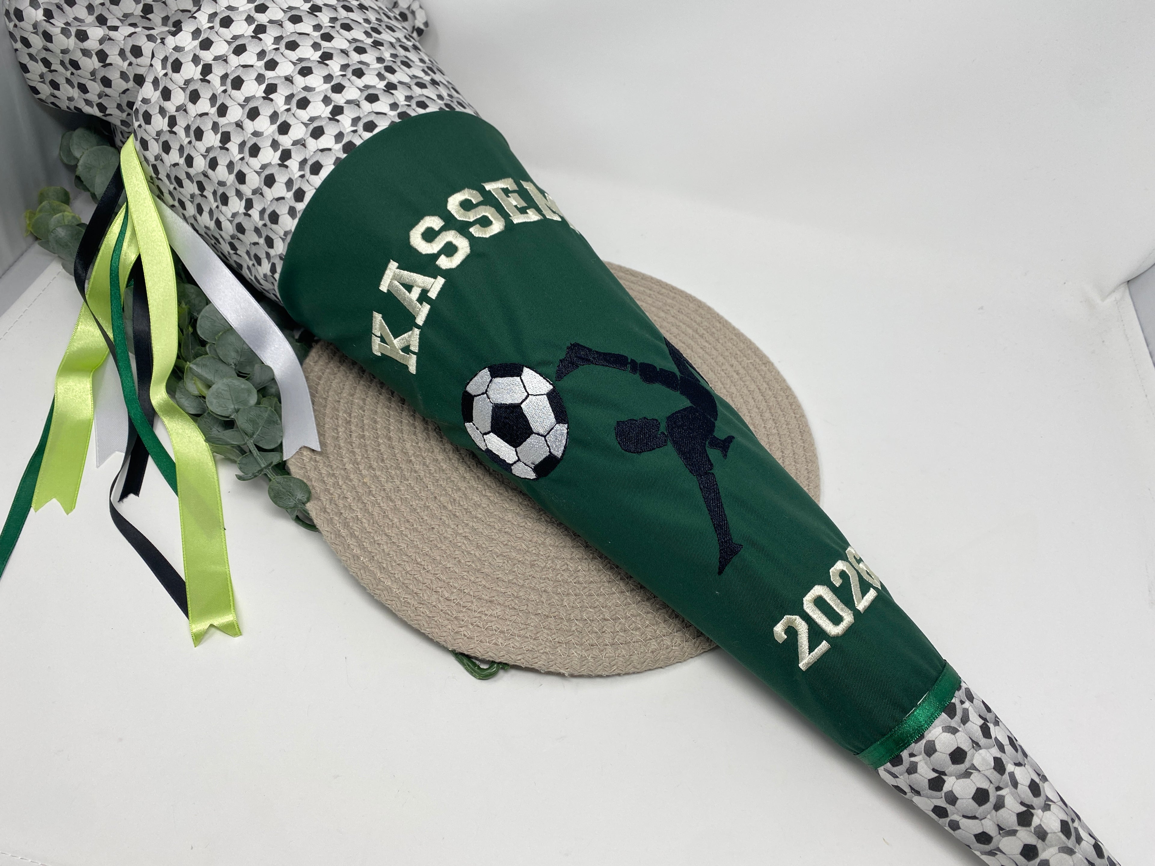 Schultüte Fussball – personalisiert mit Name & Datum