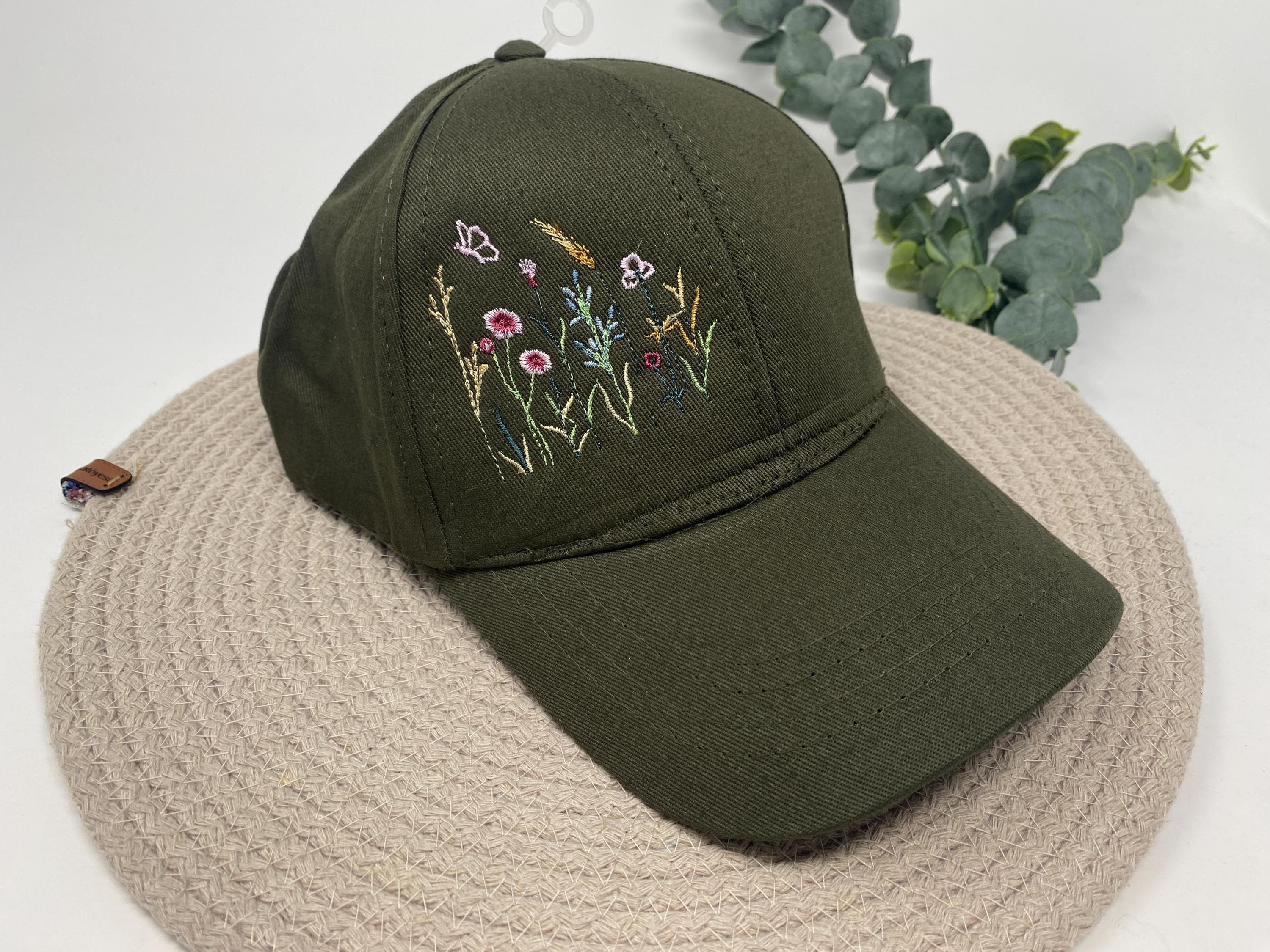 Blumenwiese Snapback Cap Stickerei Motiv Basecap Kappe Unisex Kappe personalisiert individuell bestickt Mütze Beanie Hut Hat Blumen ABI