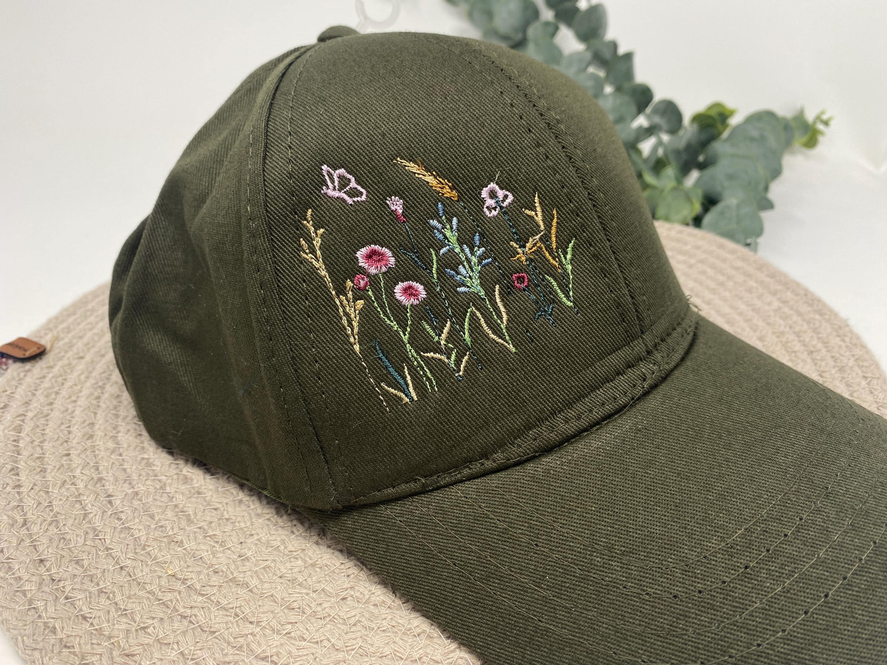Blumenwiese Snapback Cap Stickerei Motiv Basecap Kappe Unisex Kappe personalisiert individuell bestickt Mütze Beanie Hut Hat Blumen ABI