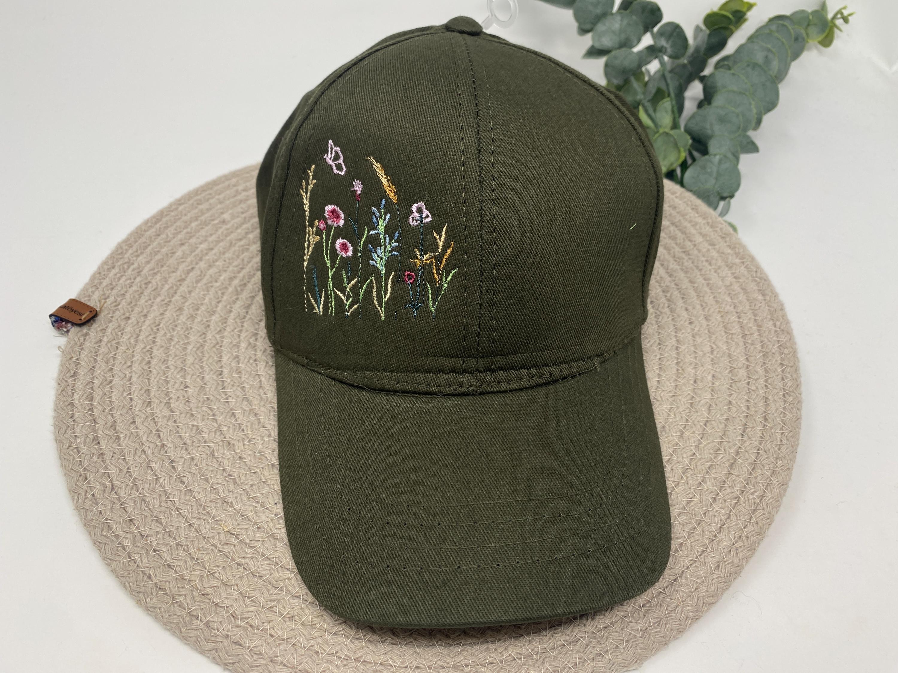 Blumenwiese Snapback Cap Stickerei Motiv Basecap Kappe Unisex Kappe personalisiert individuell bestickt Mütze Beanie Hut Hat Blumen ABI
