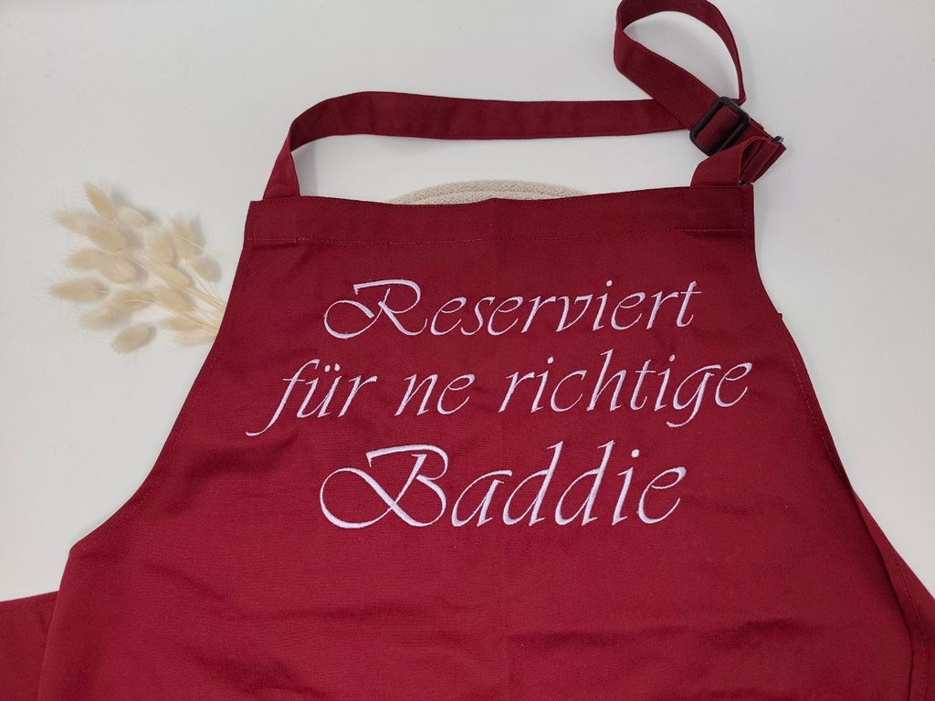 Personalisierte Schürze Taschen bestickt Küchenschürze mit Namen Stickerei