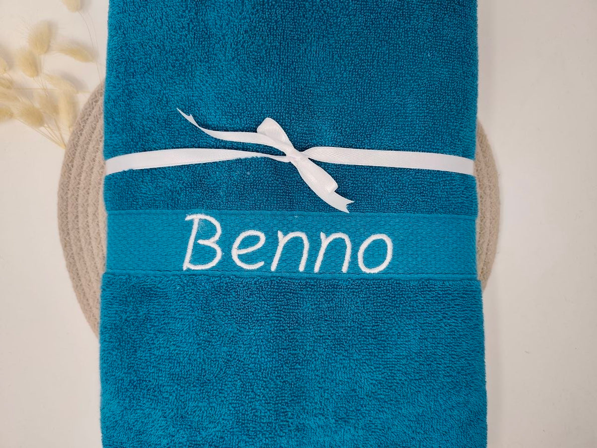 Handtuch Duschtuch mit Namen bestickt & personalisiert Super Qualität