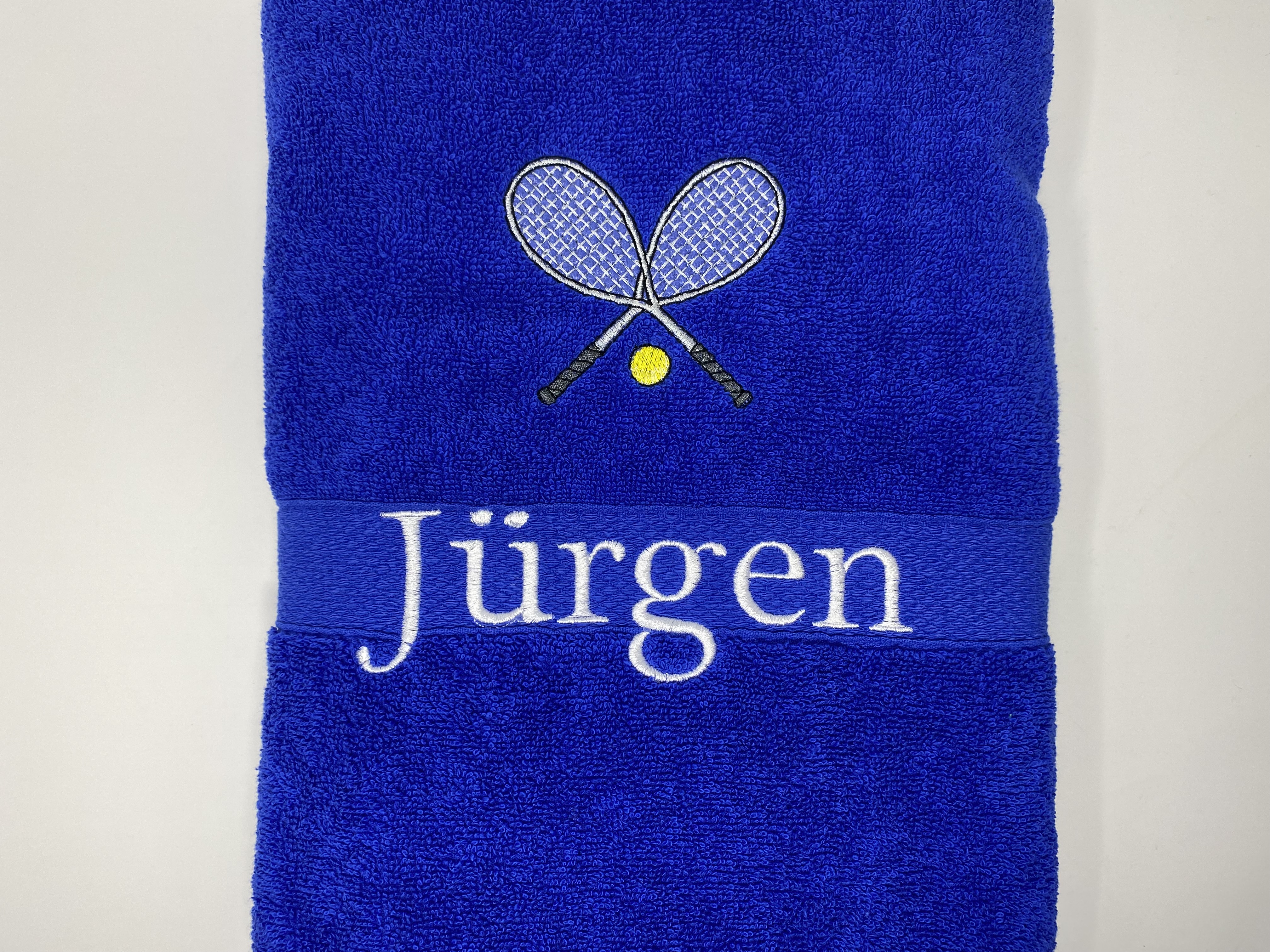 Tennis 08 Fitness Handtuch Duschtuch Stickerei & Personalisierung Super Qualität 