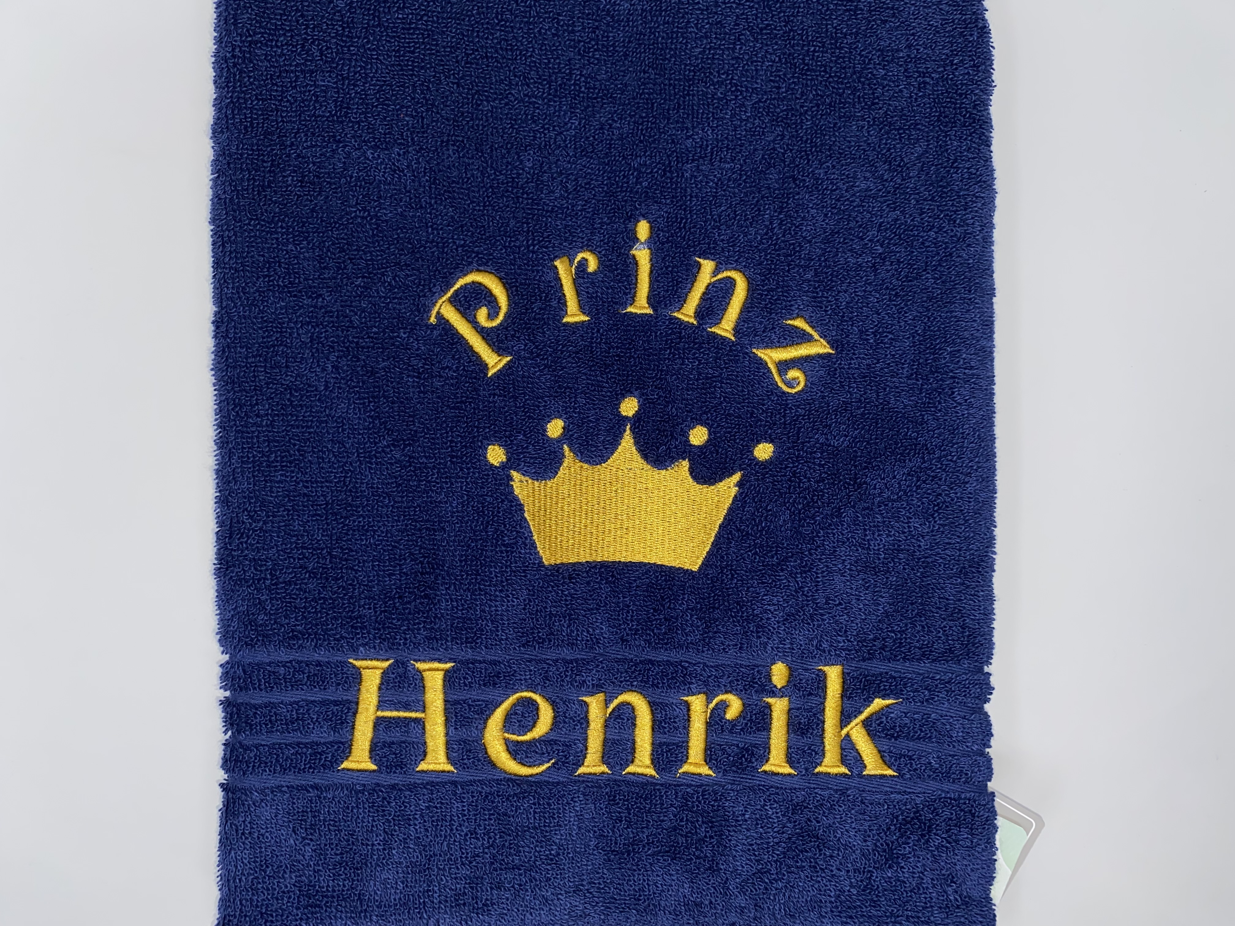 Prinz 02 Krone Applikation Handtuch Duschtuch bestickt & personalisierbar Super Qualität