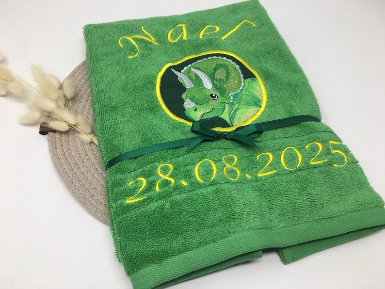 Personalisierbares Gästetuch mit Motiv und Namen – 500 g/m² Baumwolle