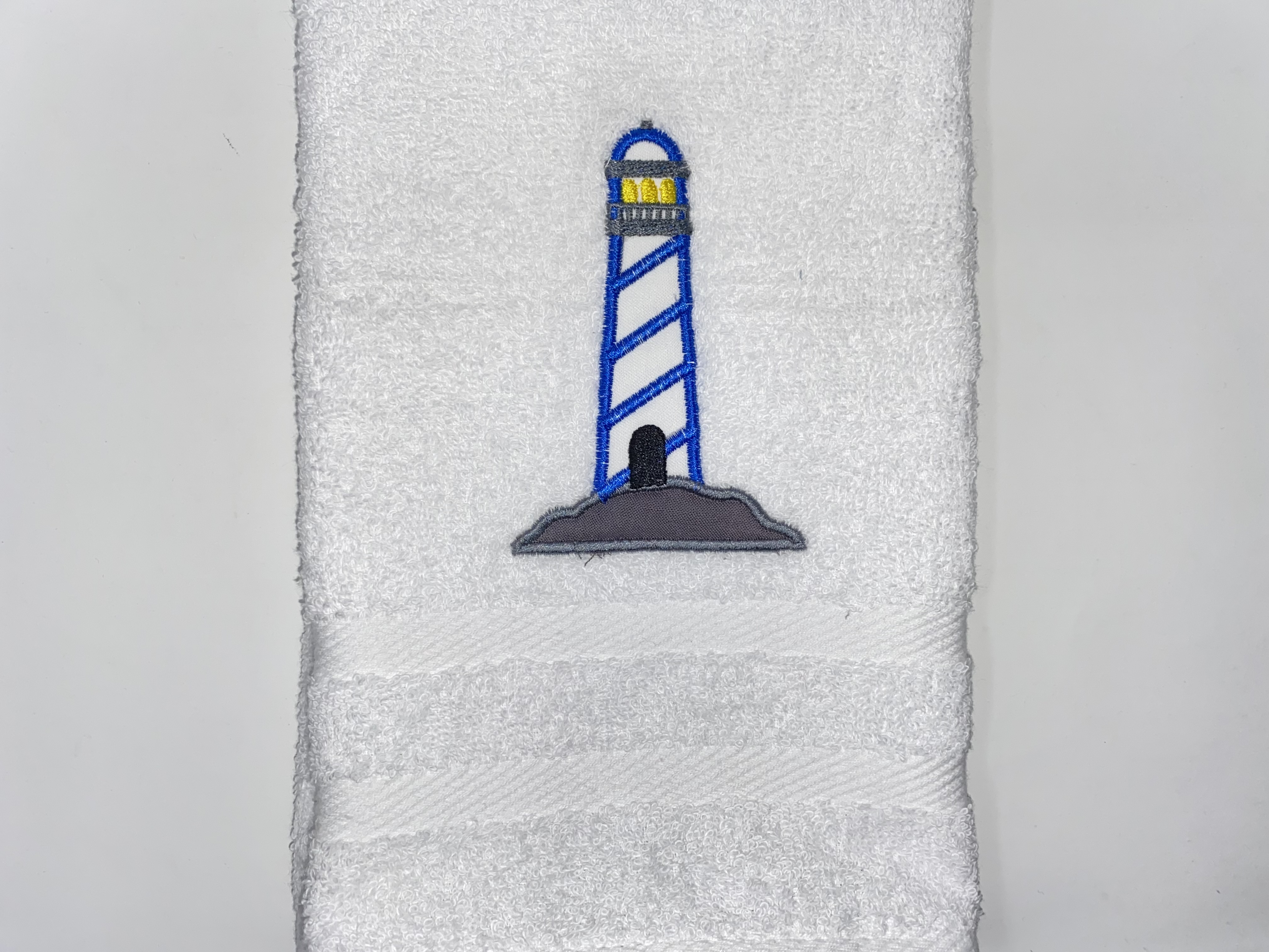 Maritim See 05 Leuchtturm Handtuch Duschtuch bestickt & personalisierbar Super Qualität