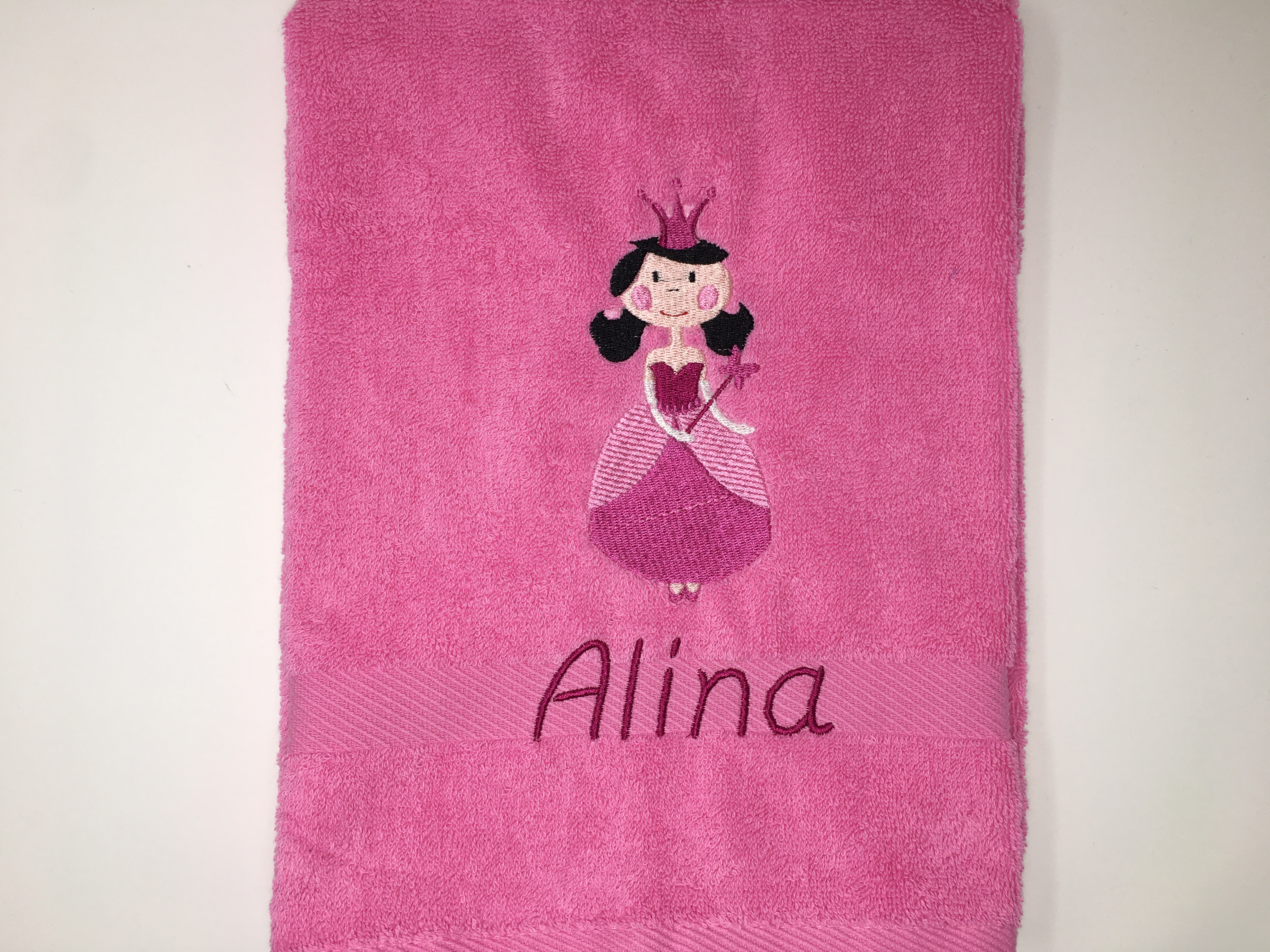 Prinz 01 Prinzessin Applikation Handtuch Duschtuch bestickt & personalisierbar Super Qualität