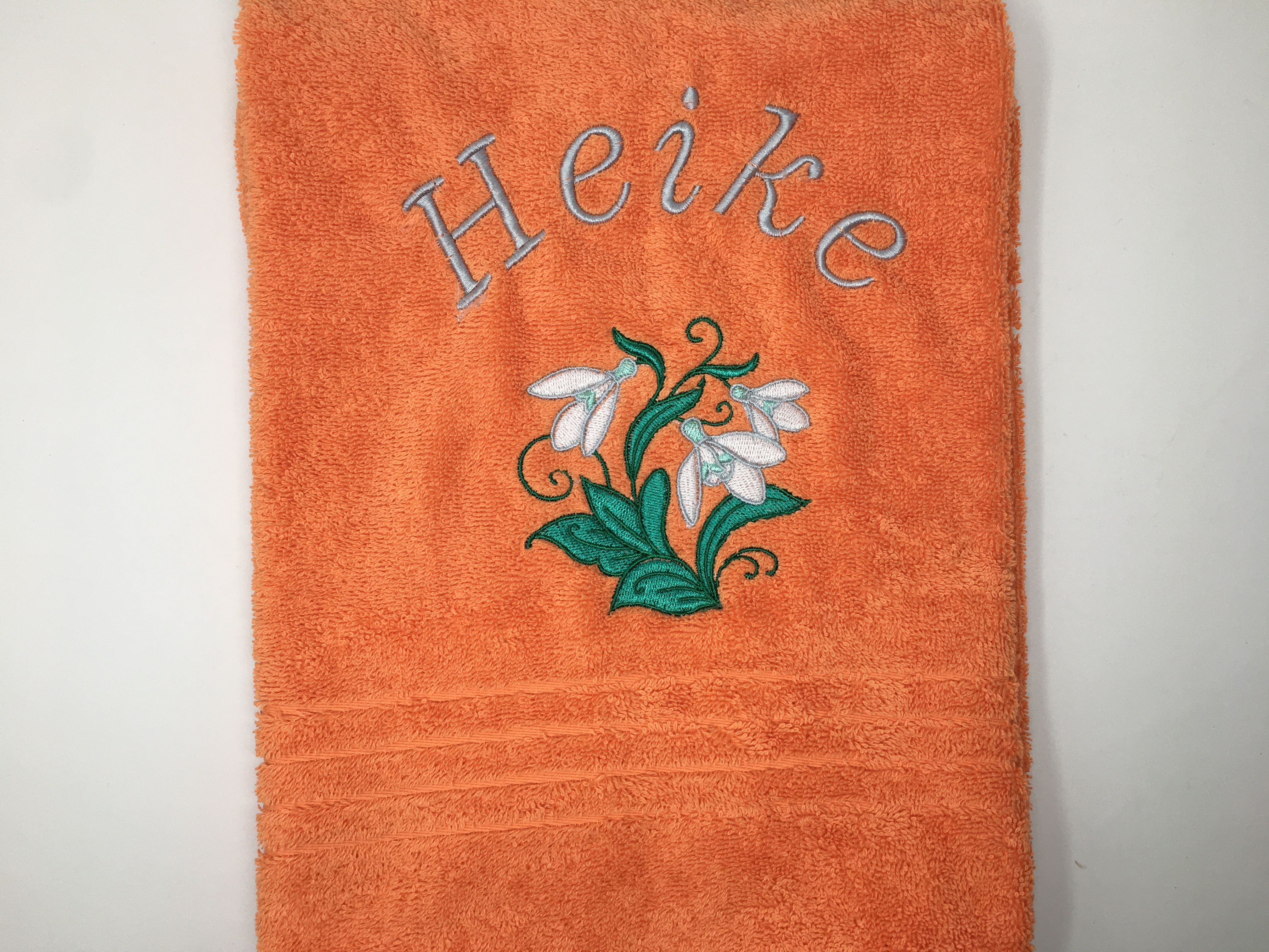 Blumen Handtuch Duschtuch bestickt & personalisierbar Super Qualität