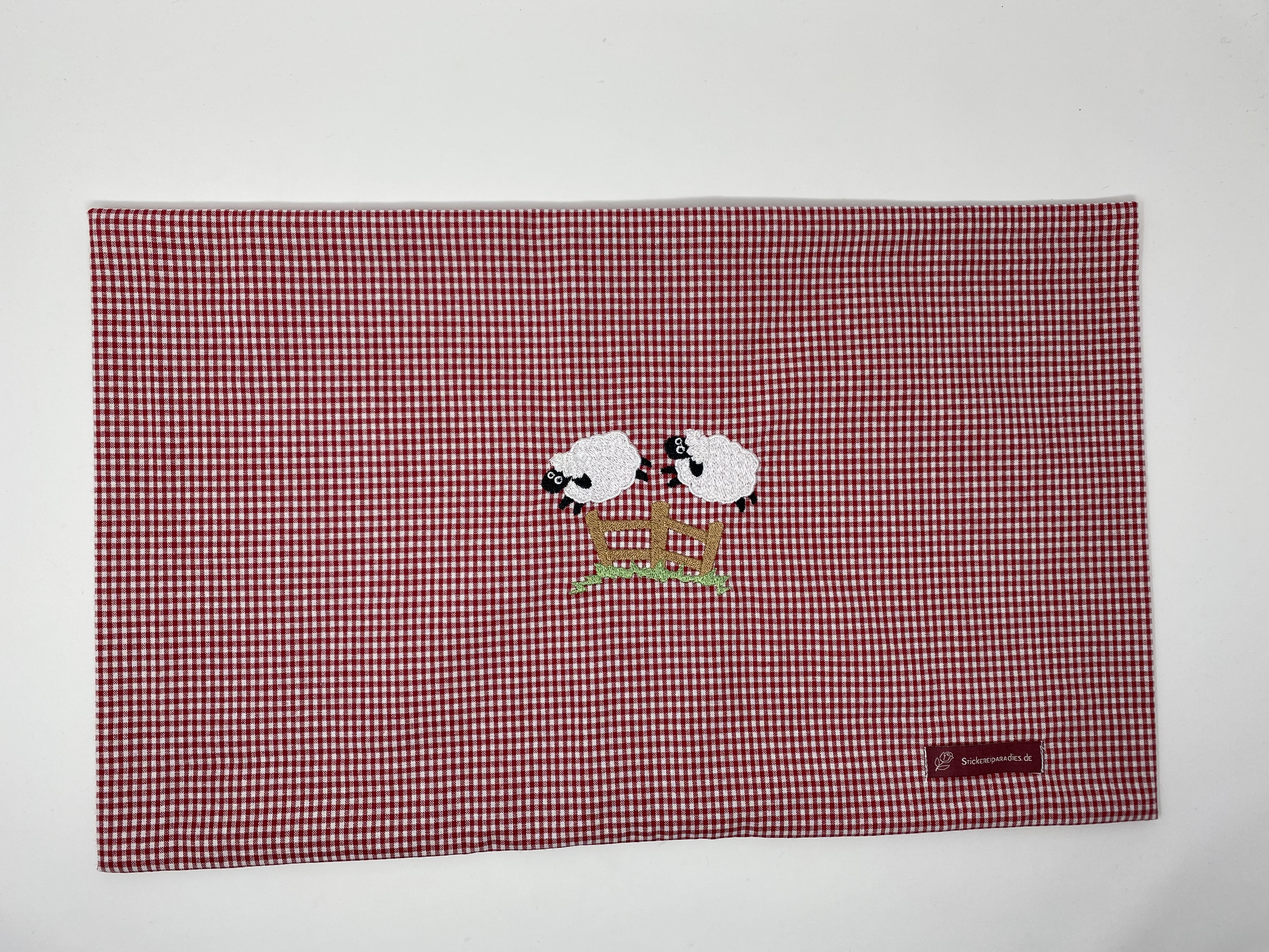  Deko Kissen Schäfchen Kissenhülle Kissenbezug 100% Baumwolle Personalisiert Name Bestickung Stickerei  
