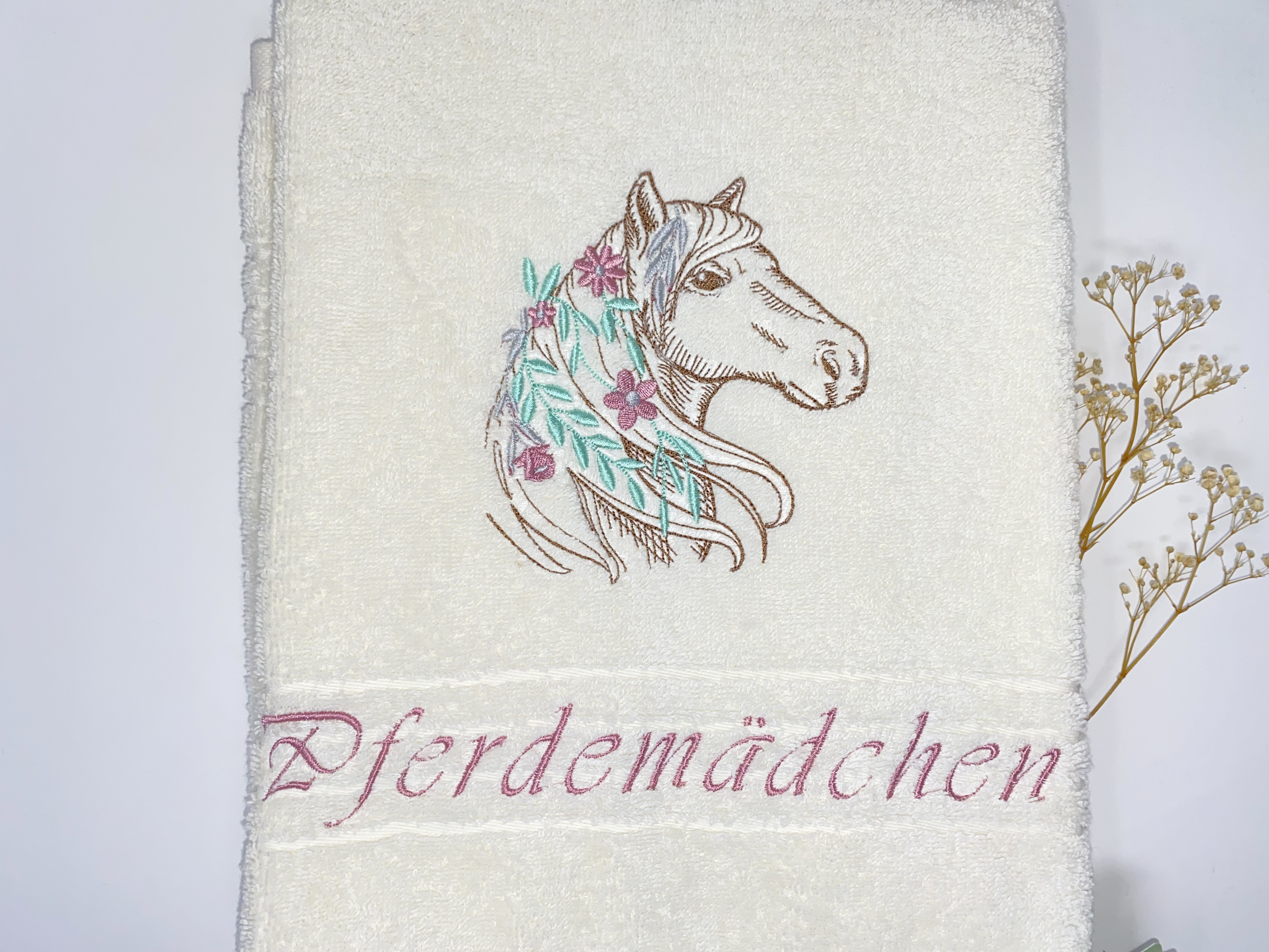 Pferd 22 Pferde Handtuch Duschtuch Stickerei & Personalisierung Super Qualität 