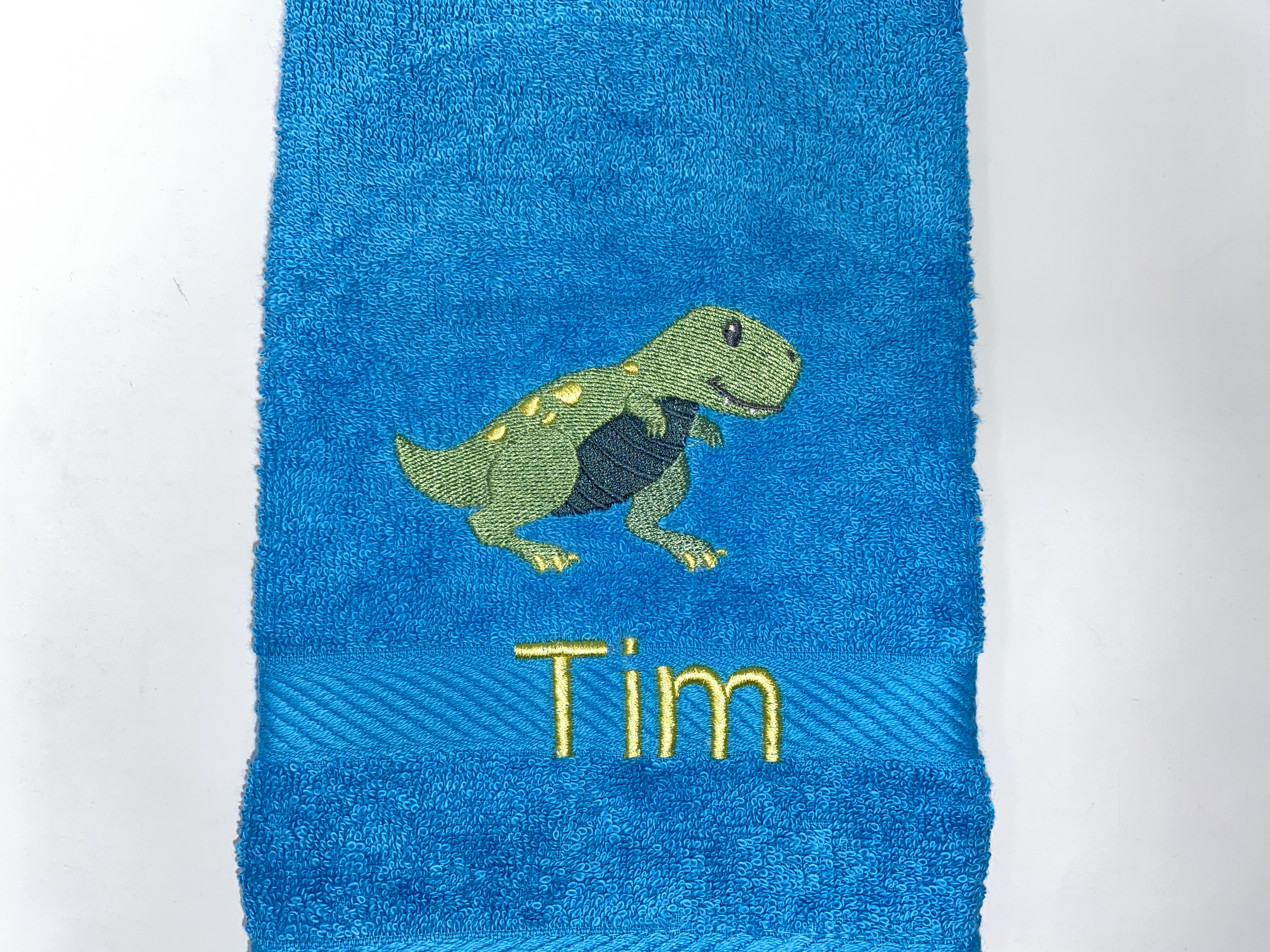 Dinosaurier Dino Drache Handtuch Duschtuch Stickerei & Personalisierung Super Qualität