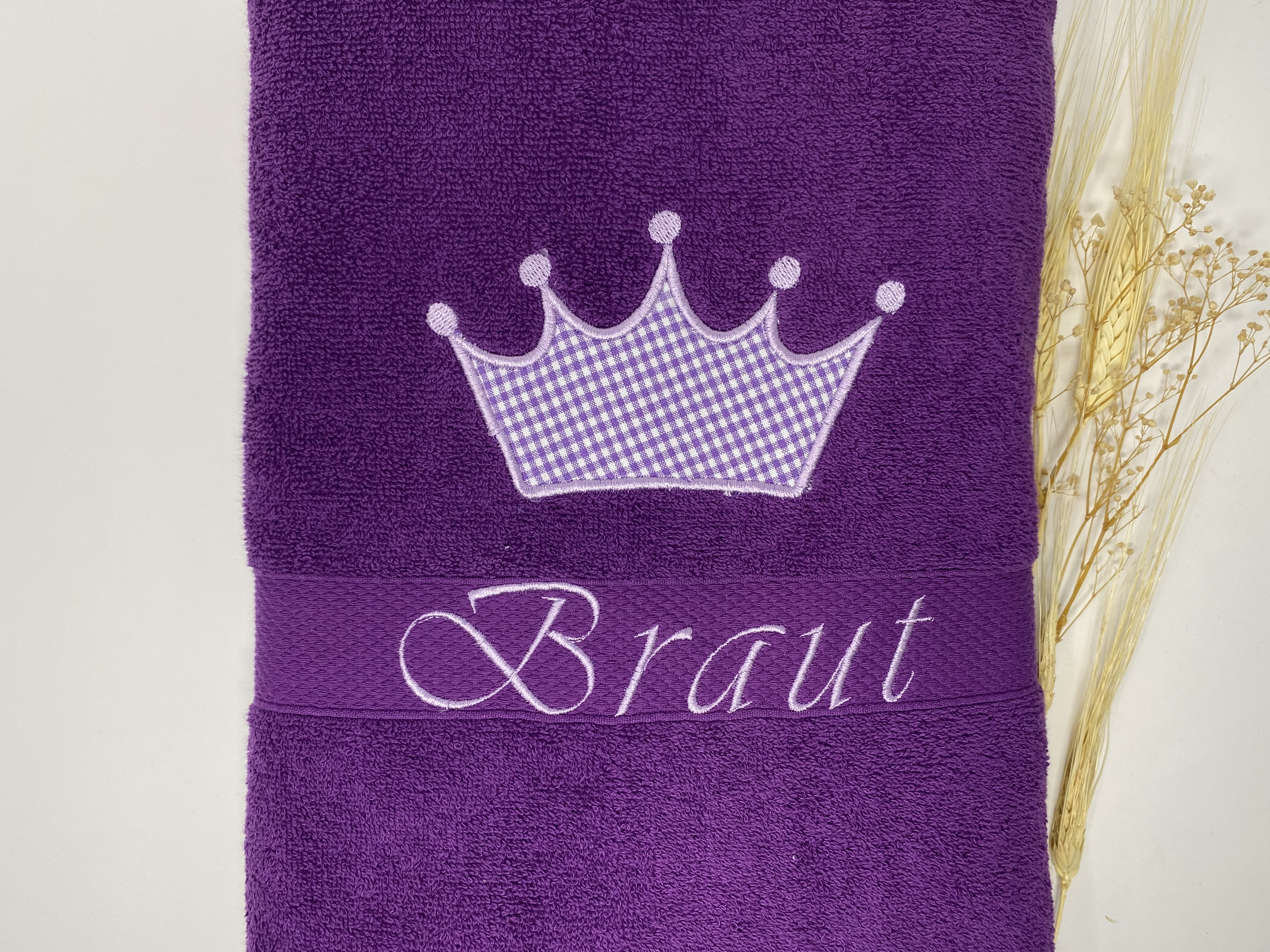 Prinz 06 Krone Applikation Handtuch Duschtuch bestickt & personalisierbar Super Qualität