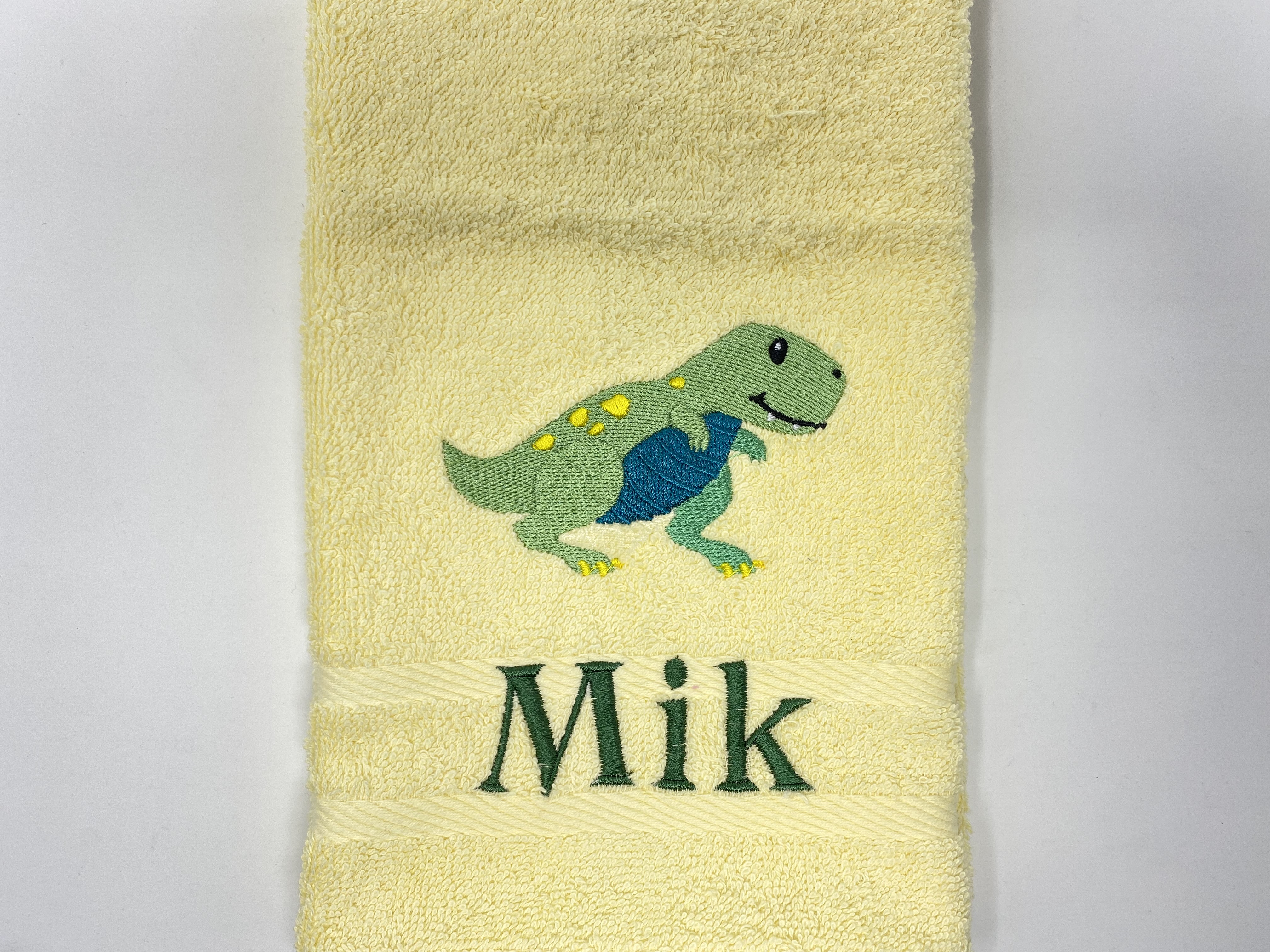 Dinosaurier Dino Drache Handtuch Duschtuch Stickerei & Personalisierung Super Qualität