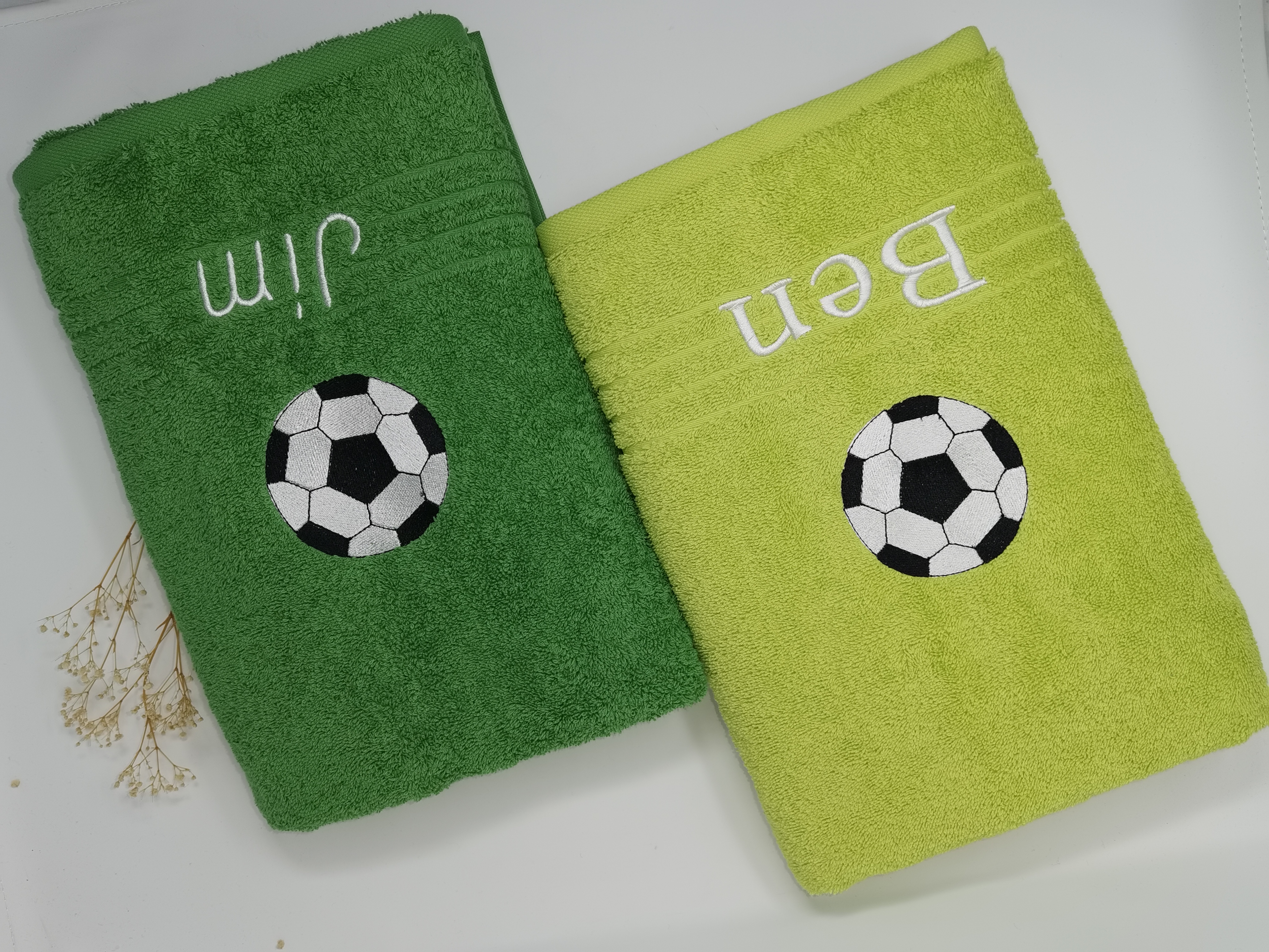 Sport Fussball 01 Handtuch Duschtuch bestickt & personalisierbar Super Qualität