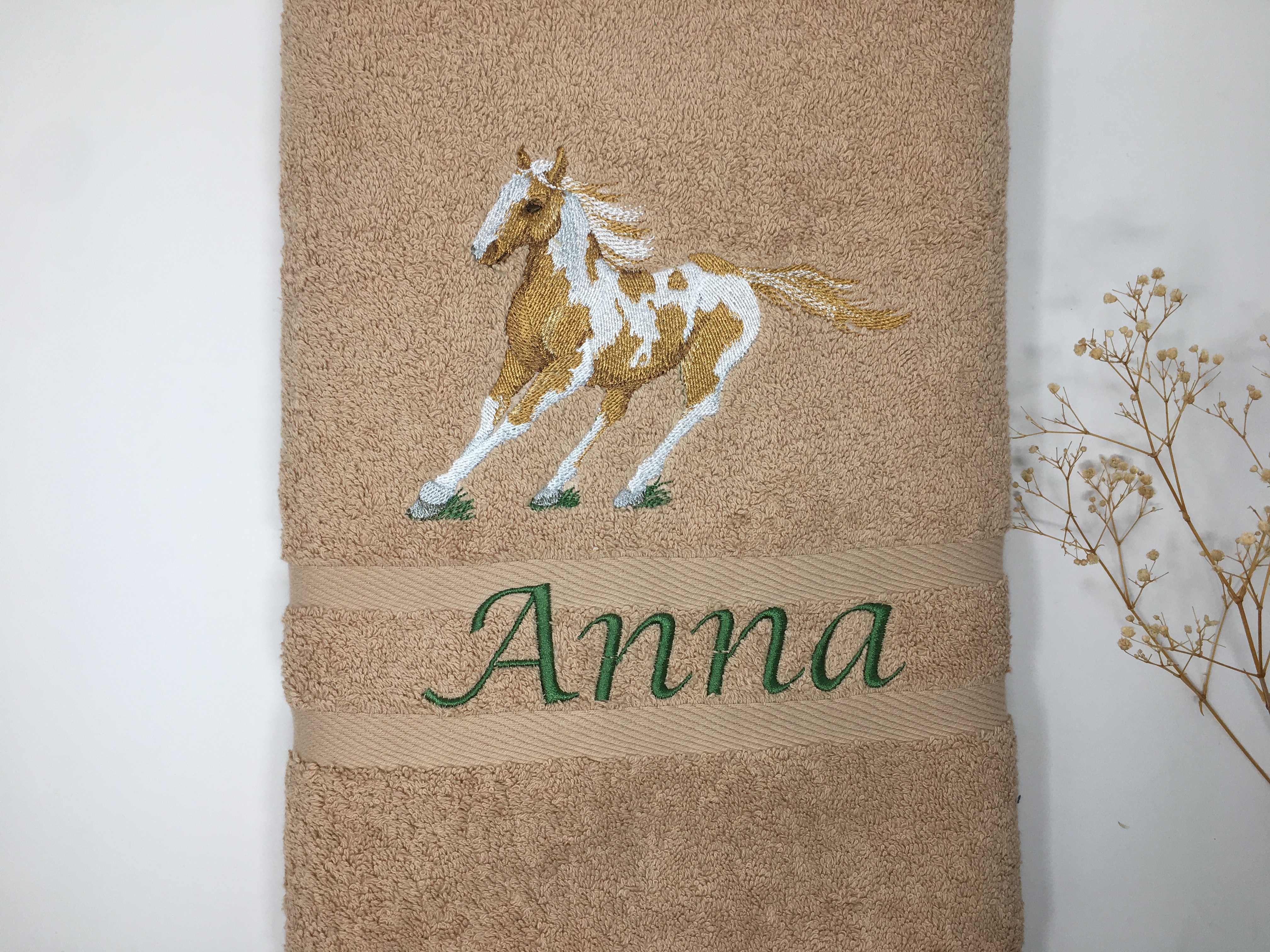 Pferd 06 Pferde Handtuch Duschtuch Stickerei & Personalisierung Super Qualität 
