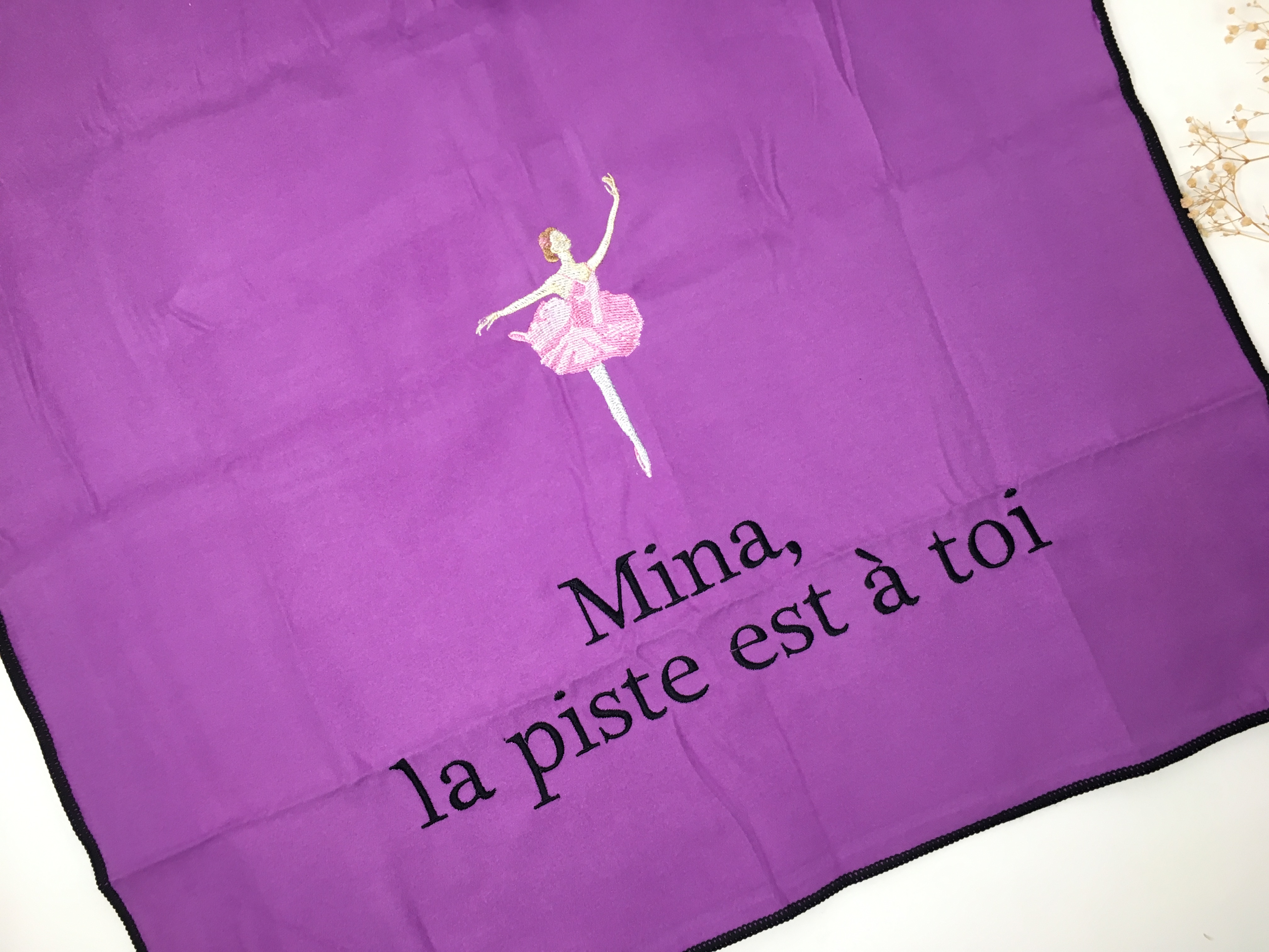 Sporttuch Microfaser Ballerina Sport Handtuch Duschtuch bestickt & personalisierbar Super Qualität 
