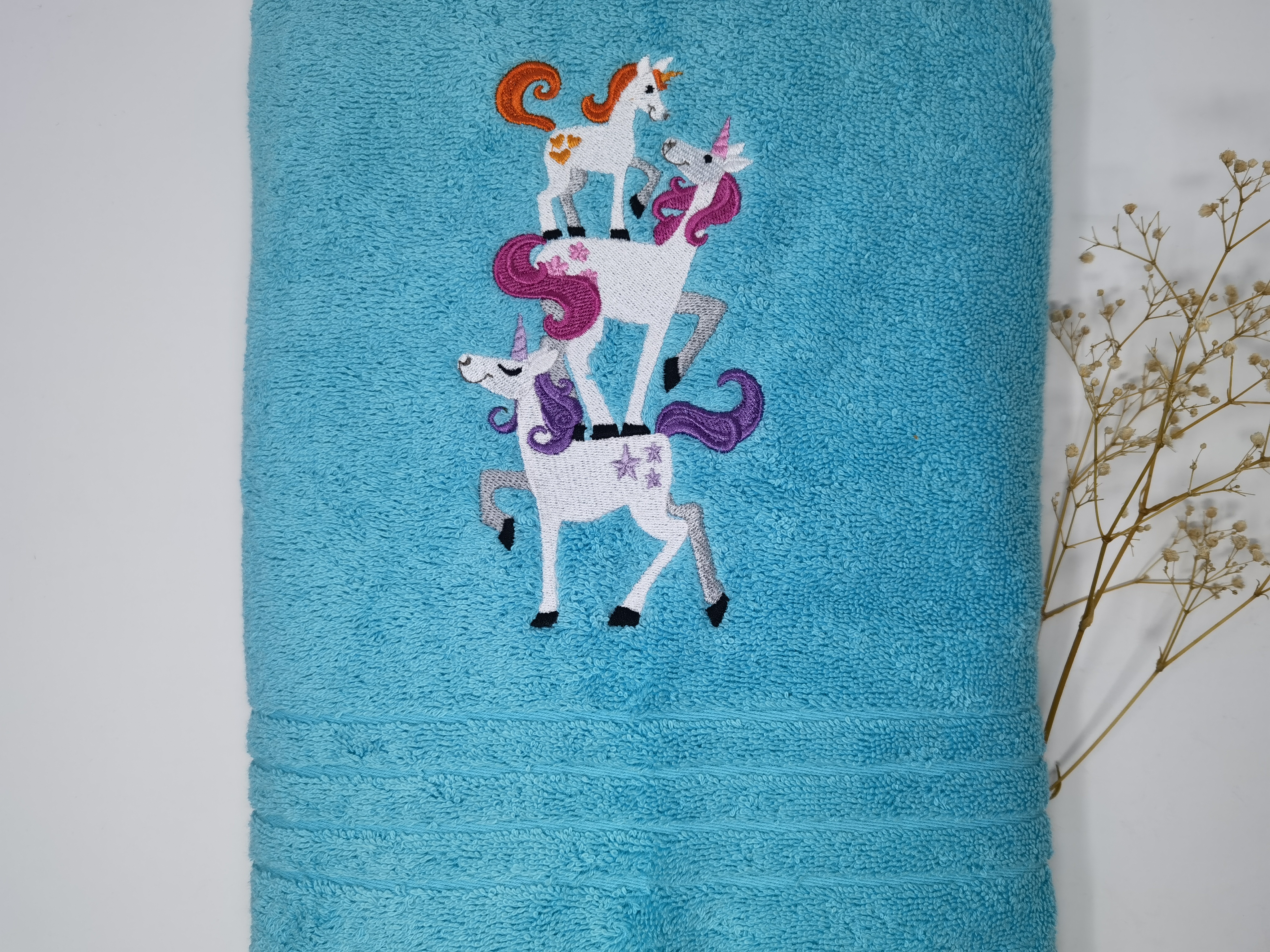 Einhorn 04 Pegasus Handtuch Duschtuch Stickerei & Personalisierung Super Qualität 