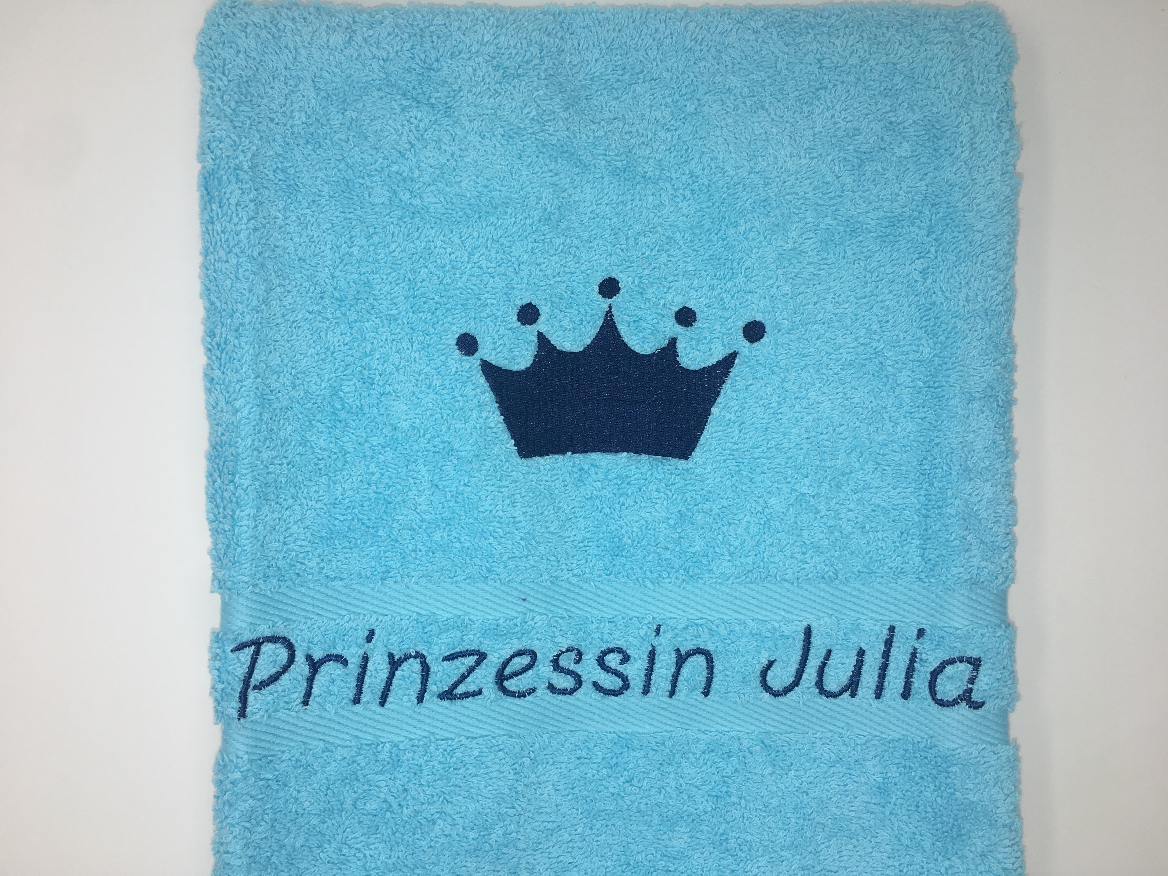 Prinz 02 Krone Applikation Handtuch Duschtuch bestickt & personalisierbar Super Qualität