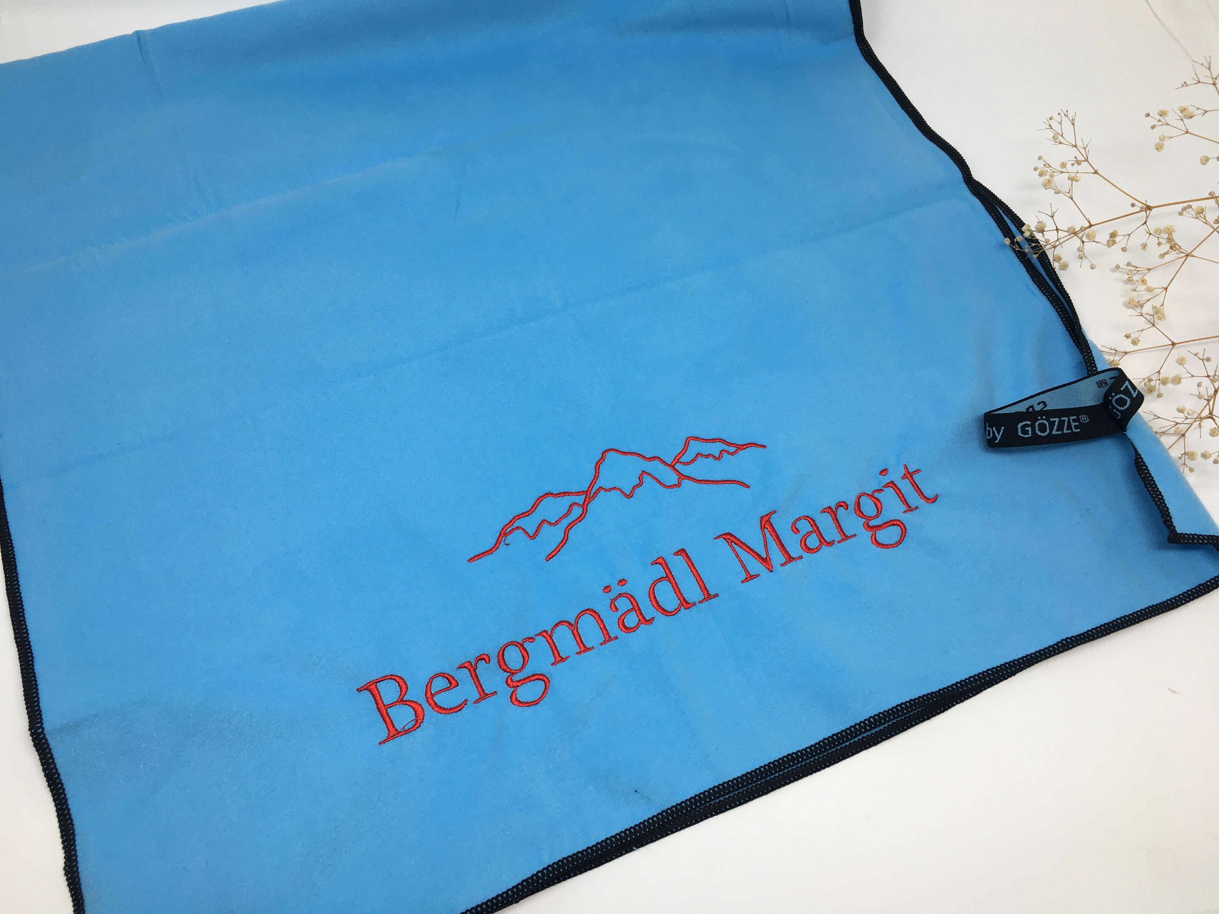 Sporttuch Microfaser Berge Sport Handtuch Duschtuch bestickt & personalisierbar Super Qualität