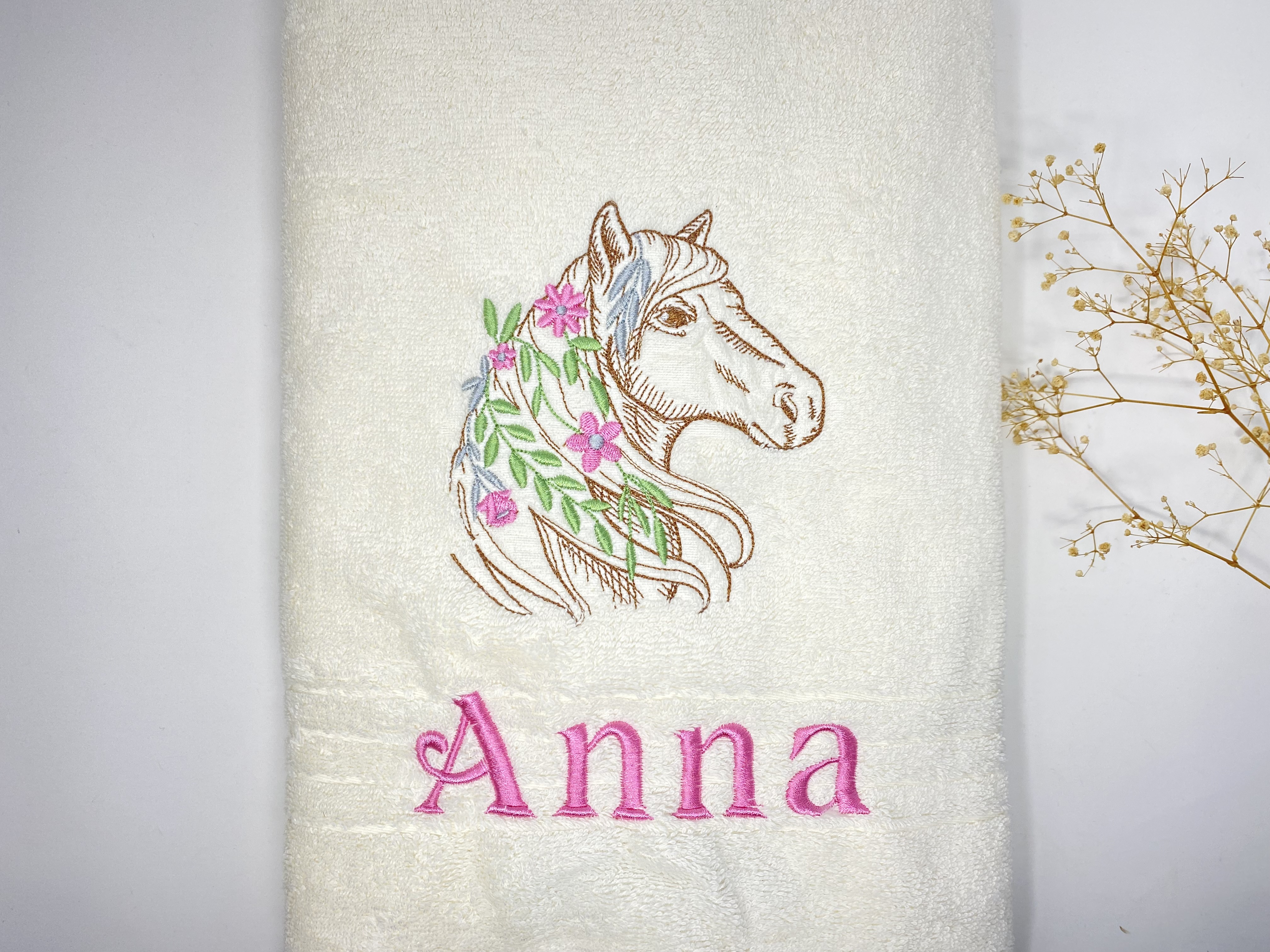Pferd 22 Pferde Handtuch Duschtuch Stickerei & Personalisierung Super Qualität 